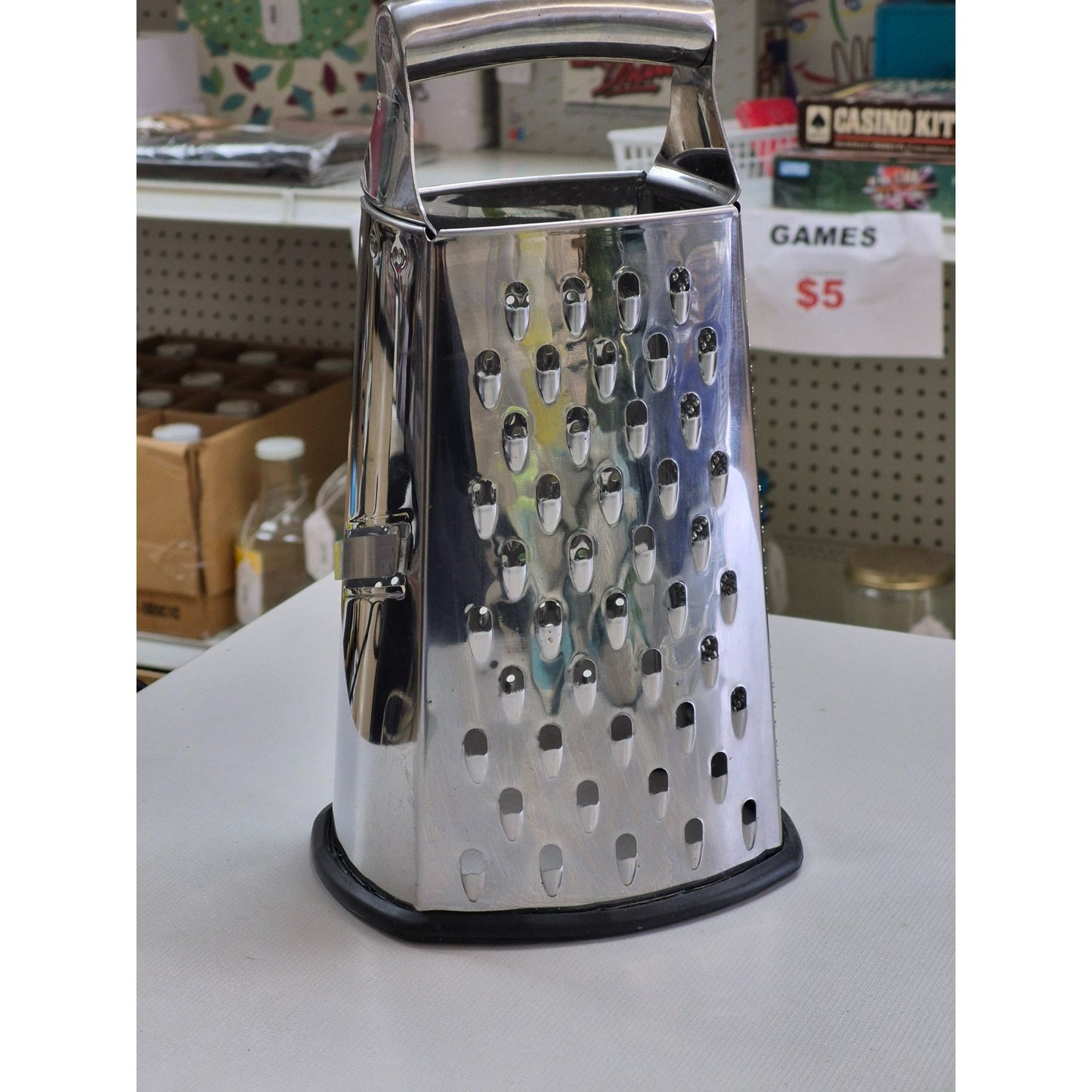 Food Network Stainless Steel Box Grater With Rubber Foot