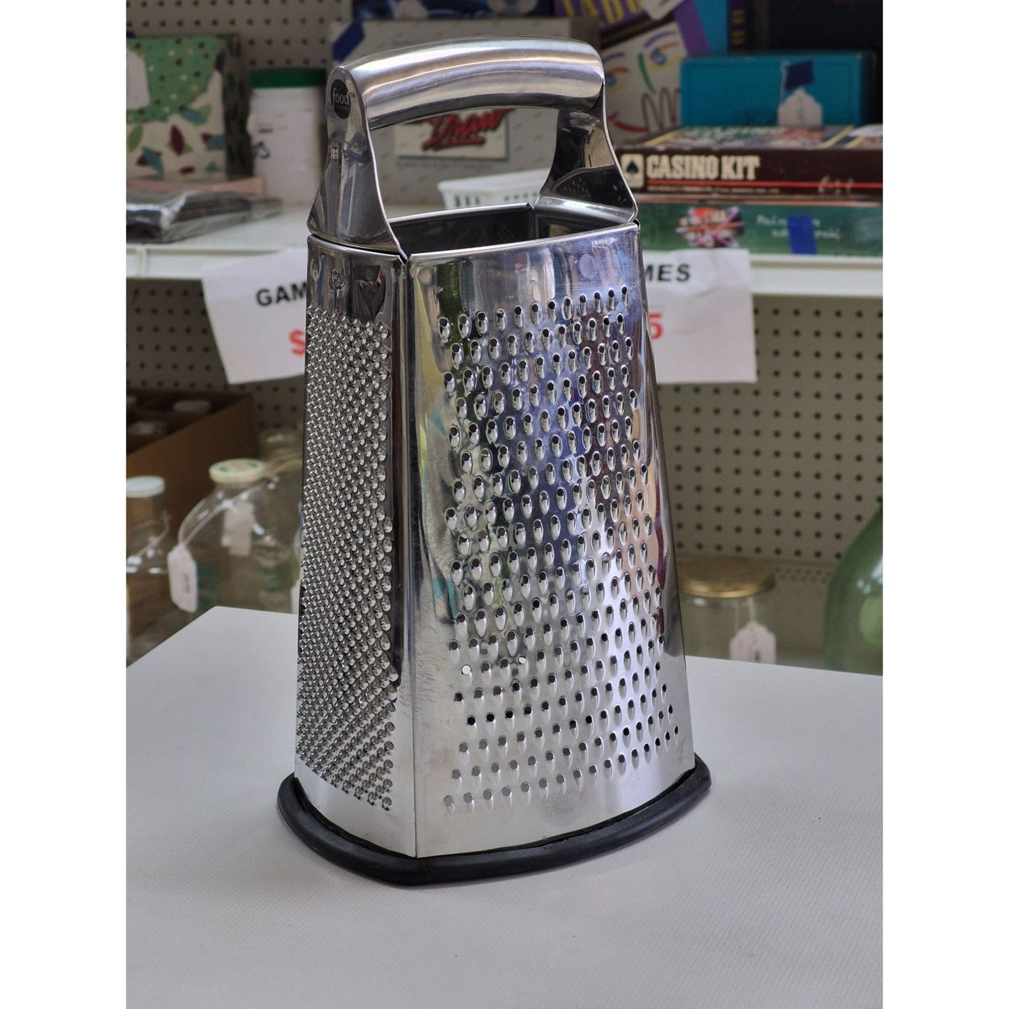 Food Network Stainless Steel Box Grater With Rubber Foot