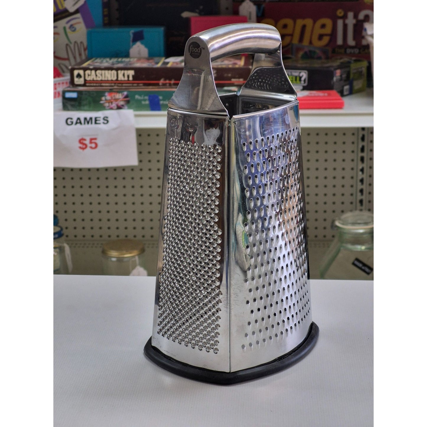 Food Network Stainless Steel Box Grater With Rubber Foot