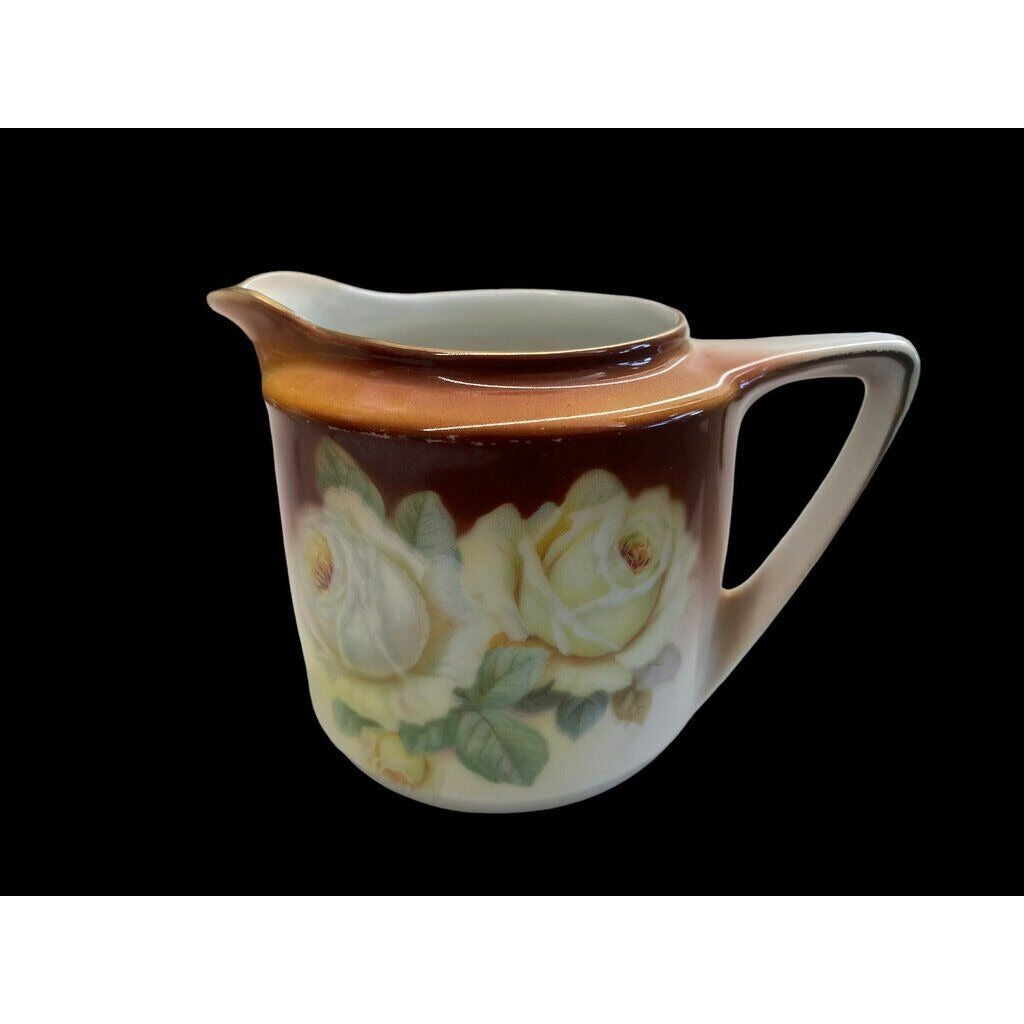 Vintage Cream & Sugar Bowl Set Made in Germany #94 & #136 Yellow Rose