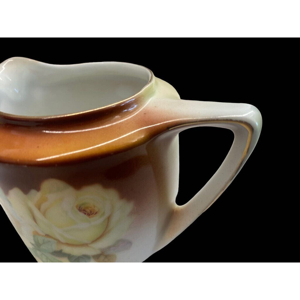 Vintage Cream & Sugar Bowl Set Made in Germany #94 & #136 Yellow Rose