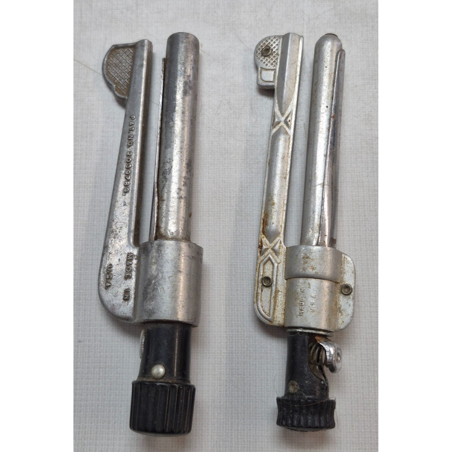 Vintage Pro-Curler Hair Curling Iron Lot Of 2 Metal Manual Curlers