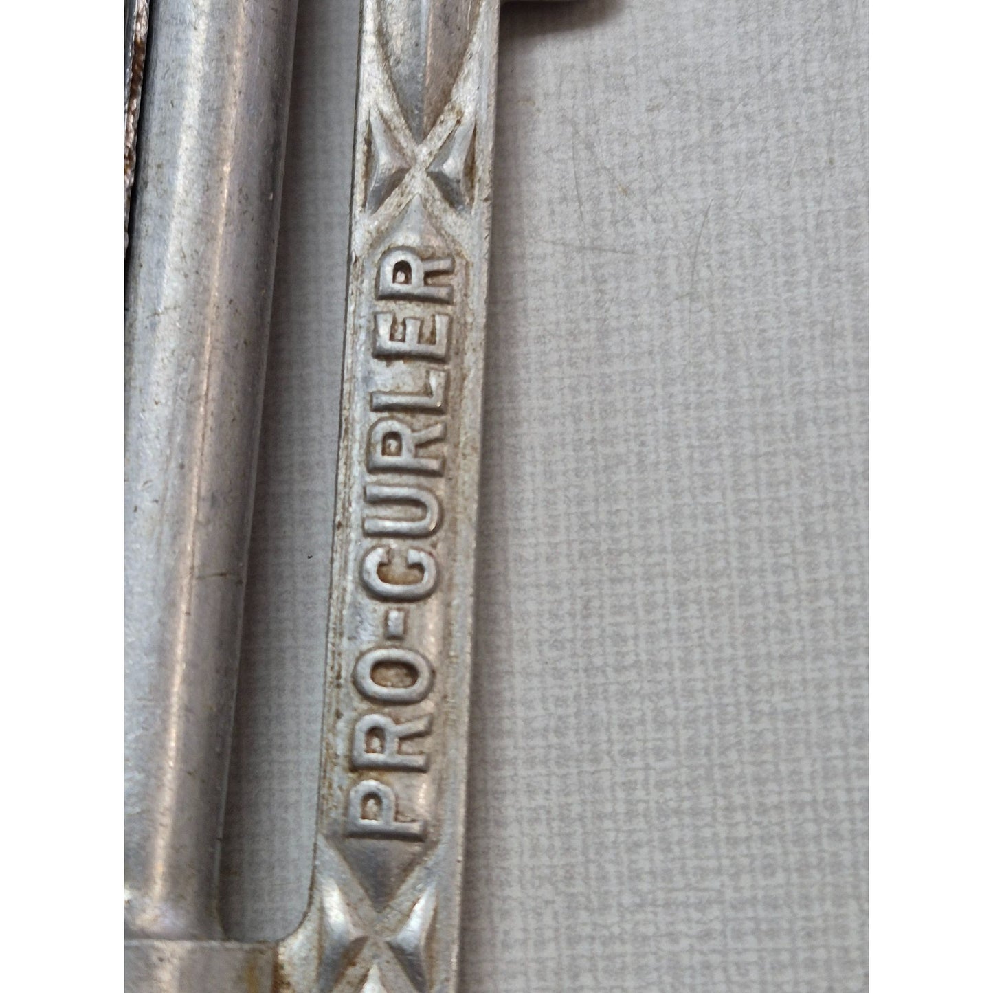 Vintage Pro-Curler Hair Curling Iron Lot Of 2 Metal Manual Curlers