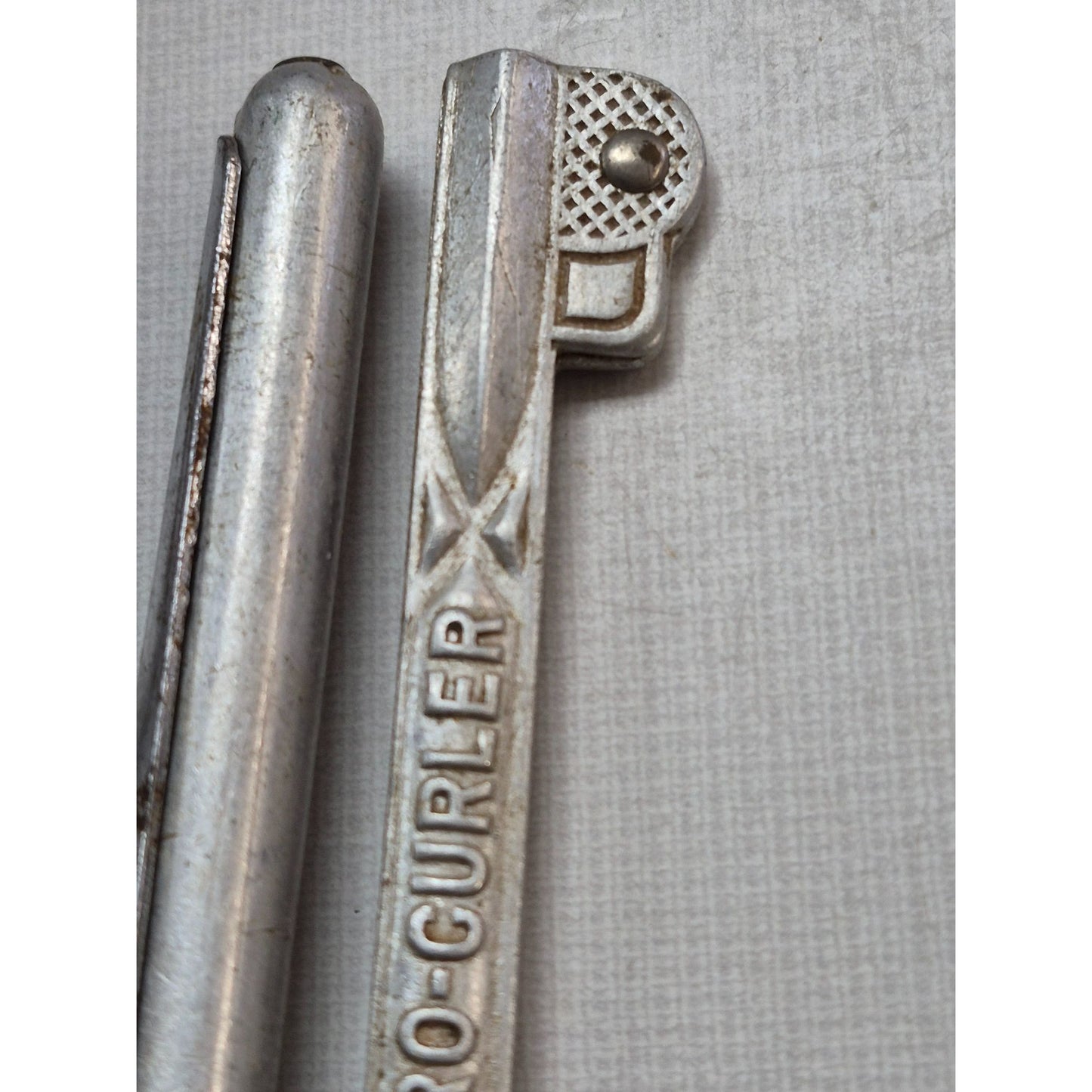 Vintage Pro-Curler Hair Curling Iron Lot Of 2 Metal Manual Curlers