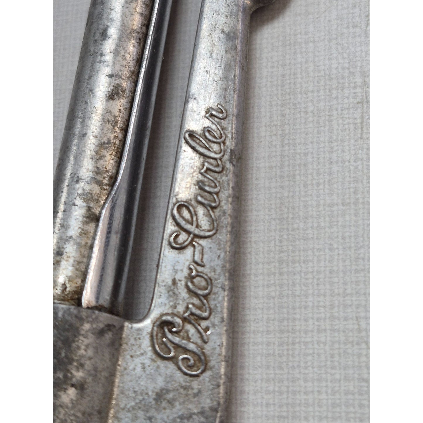 Vintage Pro-Curler Hair Curling Iron Lot Of 2 Metal Manual Curlers