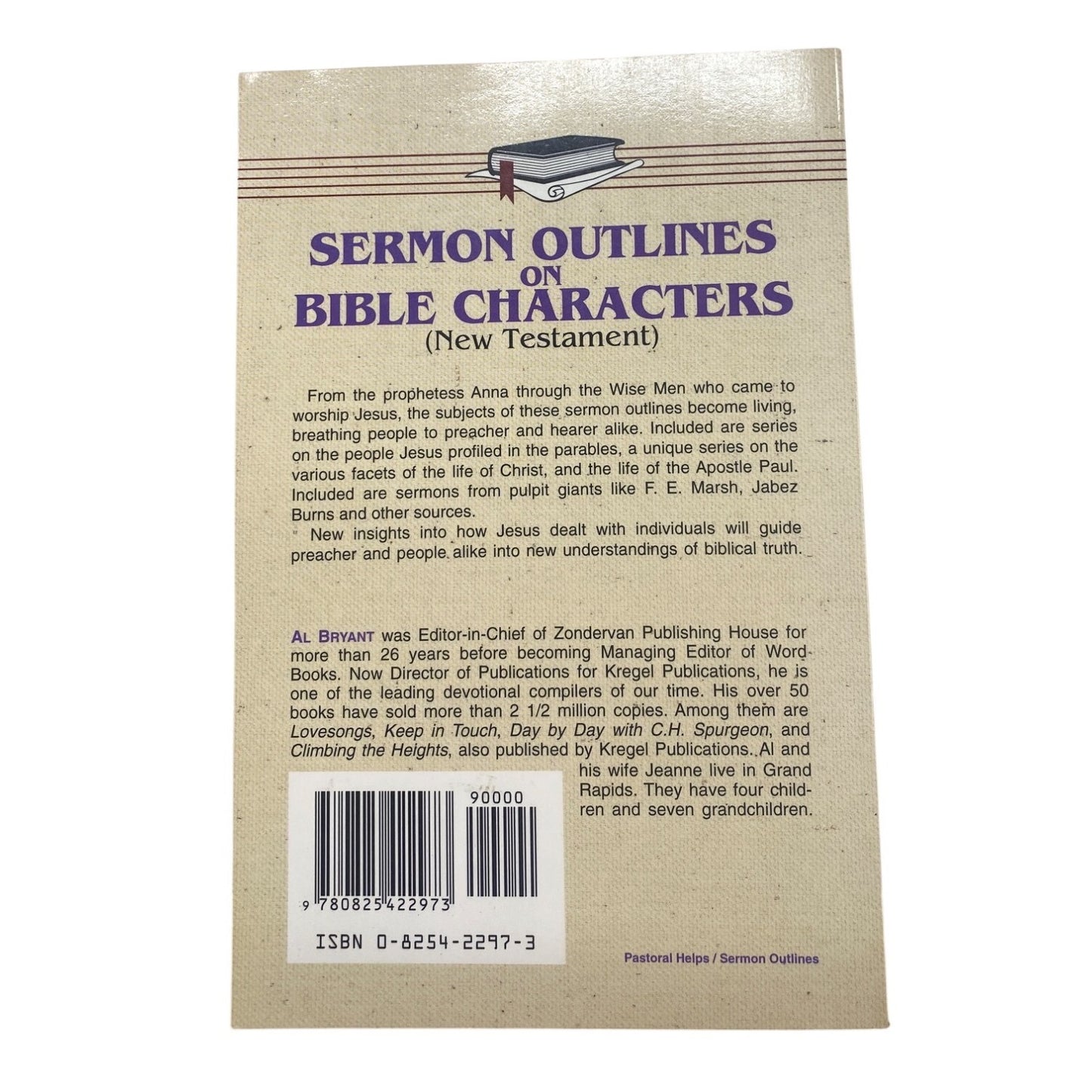 Sermon Outlines On Bible Characters New Testament By Al Bryant Paperback
