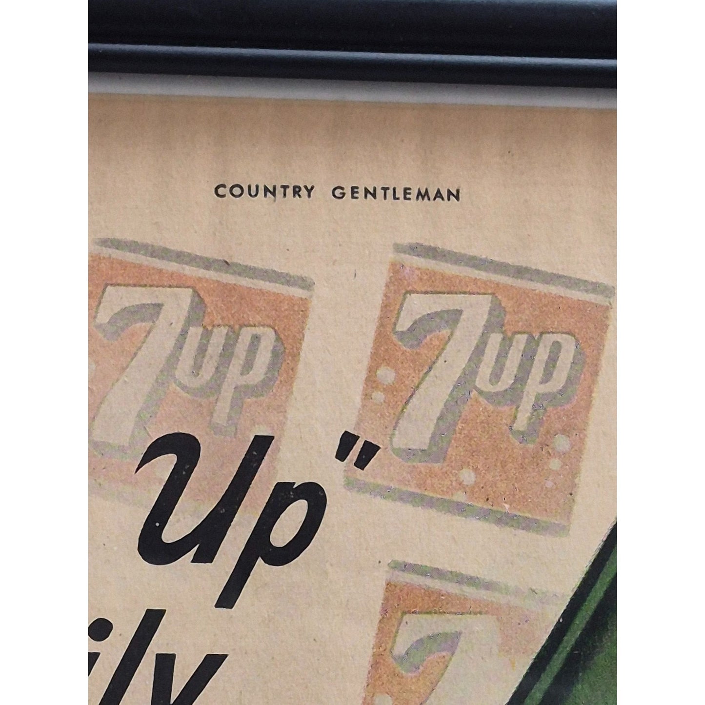 Vintage 1949 7Up Ad Framed Advertisement