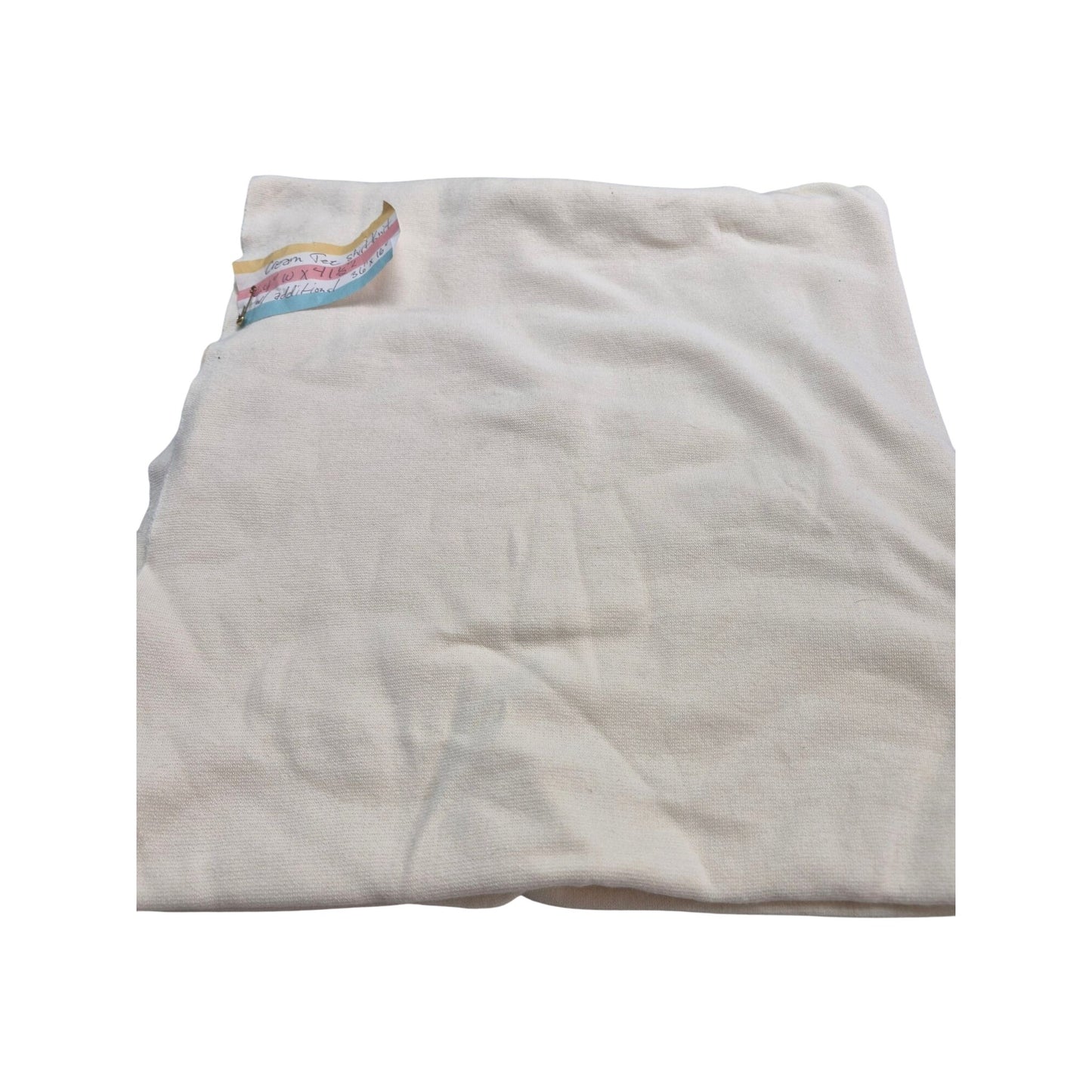 Cream Tee Shirt Knit Fabric 64" W X 41.5" L With Additional Piece 36" X 16" Soft Stretch Material