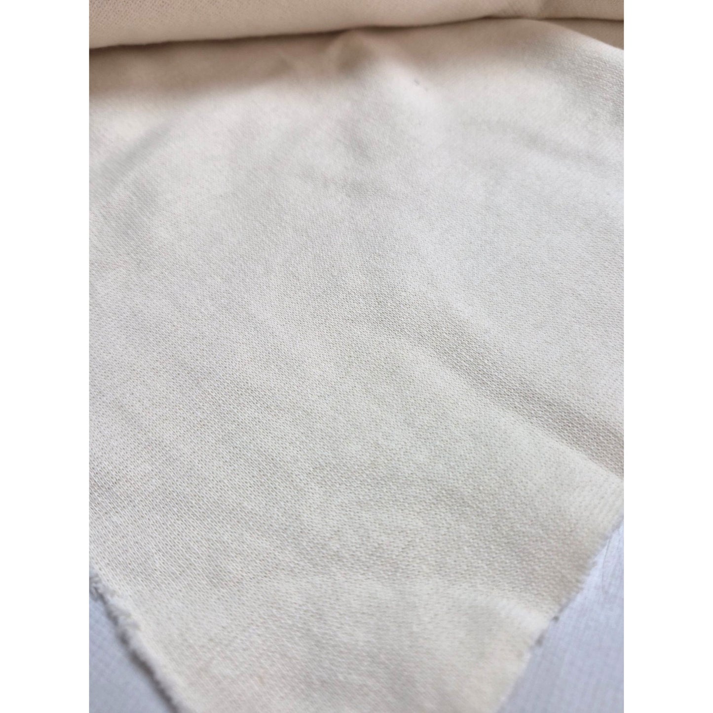 Cream Tee Shirt Knit Fabric 64" W X 41.5" L With Additional Piece 36" X 16" Soft Stretch Material