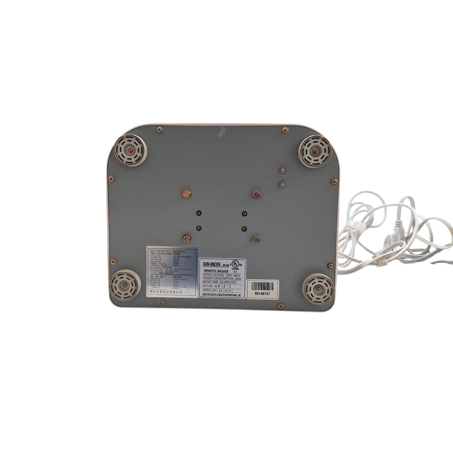 Sun Ancon SM-330 Chi Machine Therapeutic Massager With Manual & CDs 120V