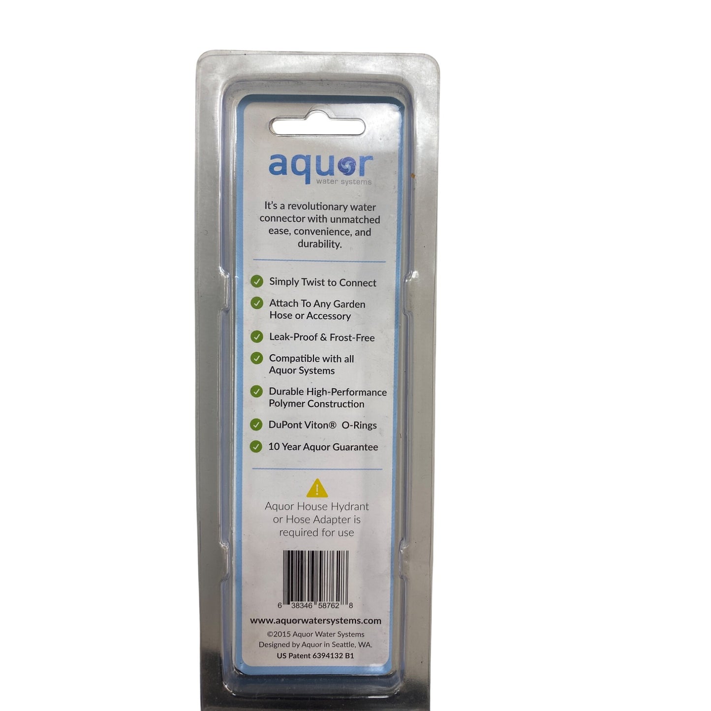 Aquor Water Systems Revolutionary Hose Connector