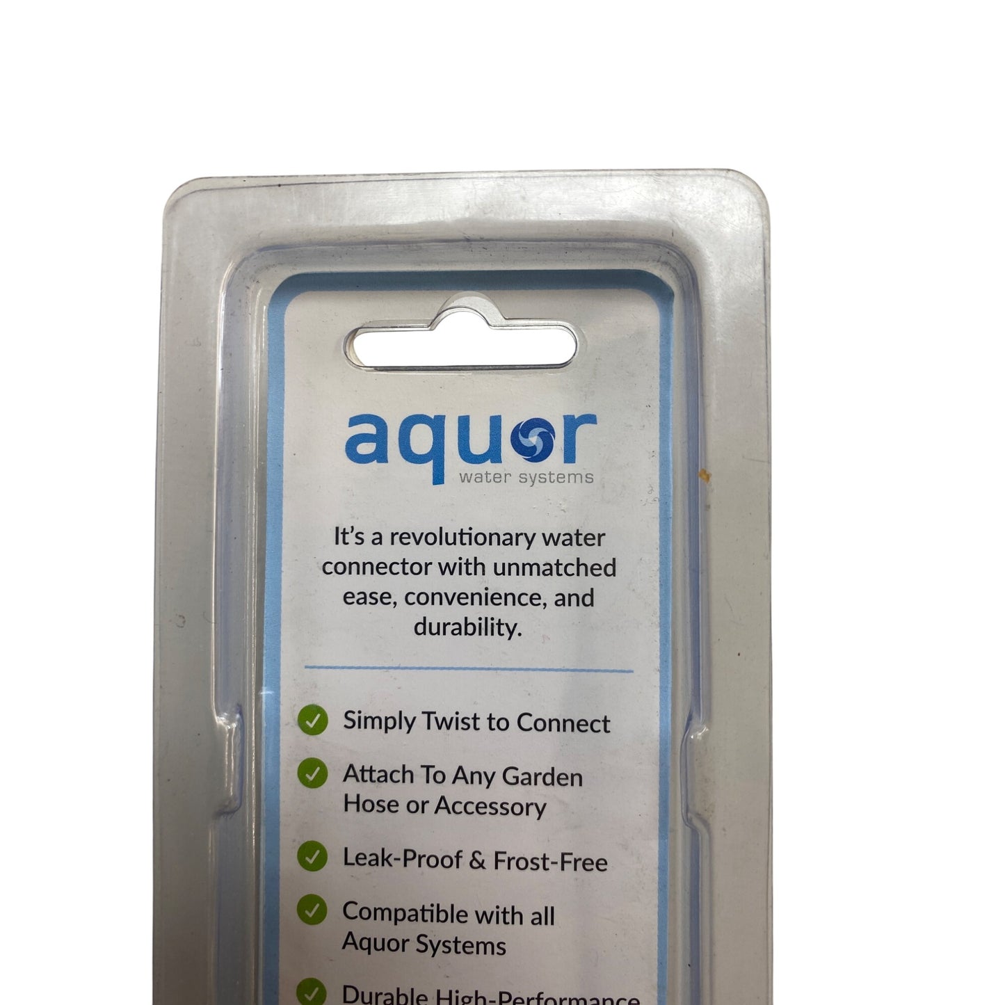 Aquor Water Systems Revolutionary Hose Connector