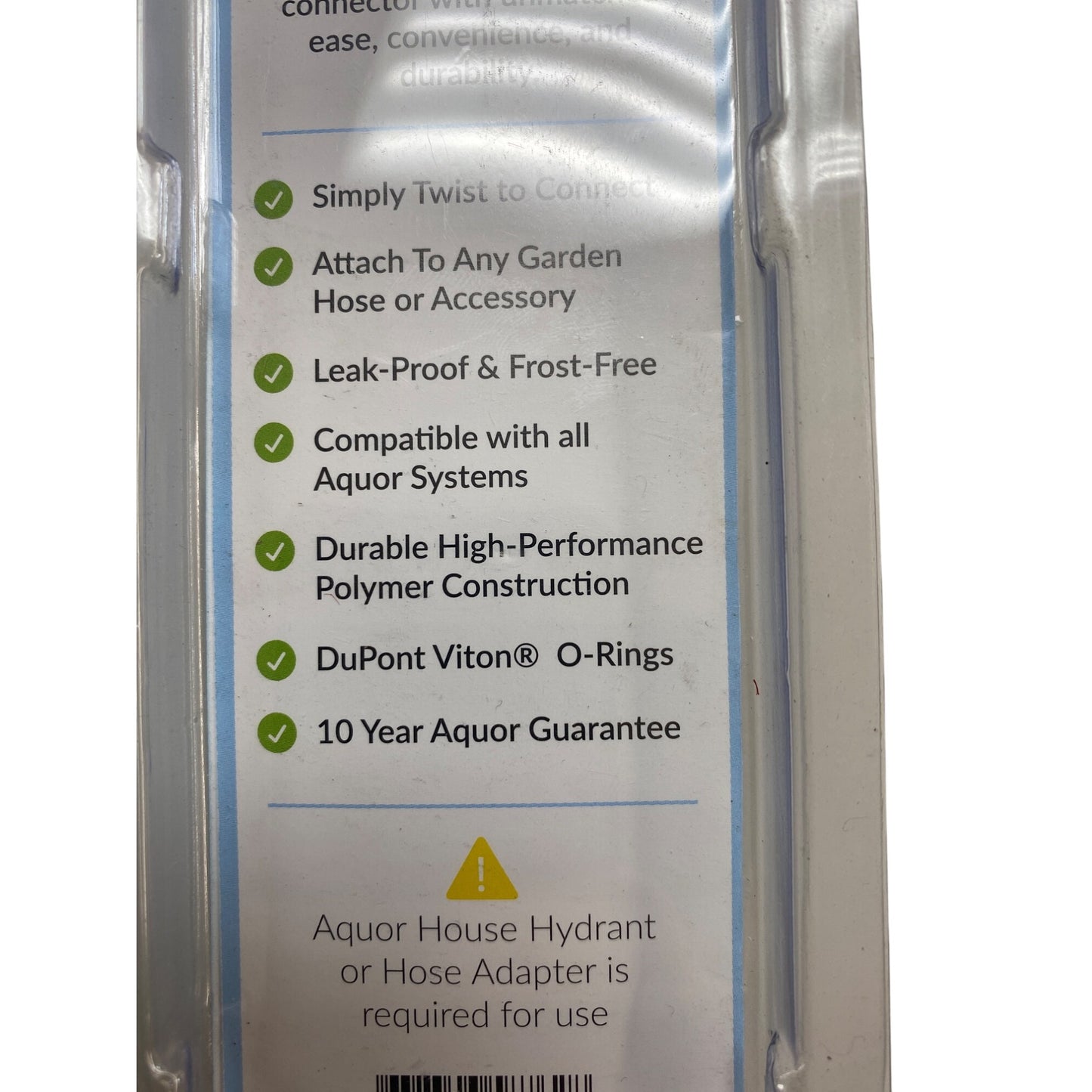 Aquor Water Systems Revolutionary Hose Connector