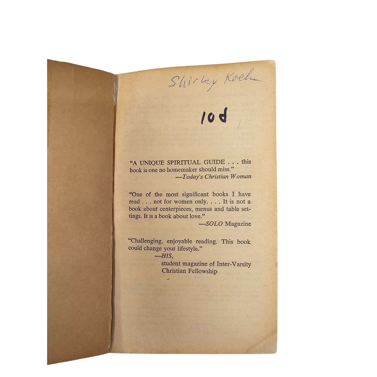 Open Heart Open Home Christian Hospitality Book By Karen Burton Mains Paperback 1976 Vintage Edition