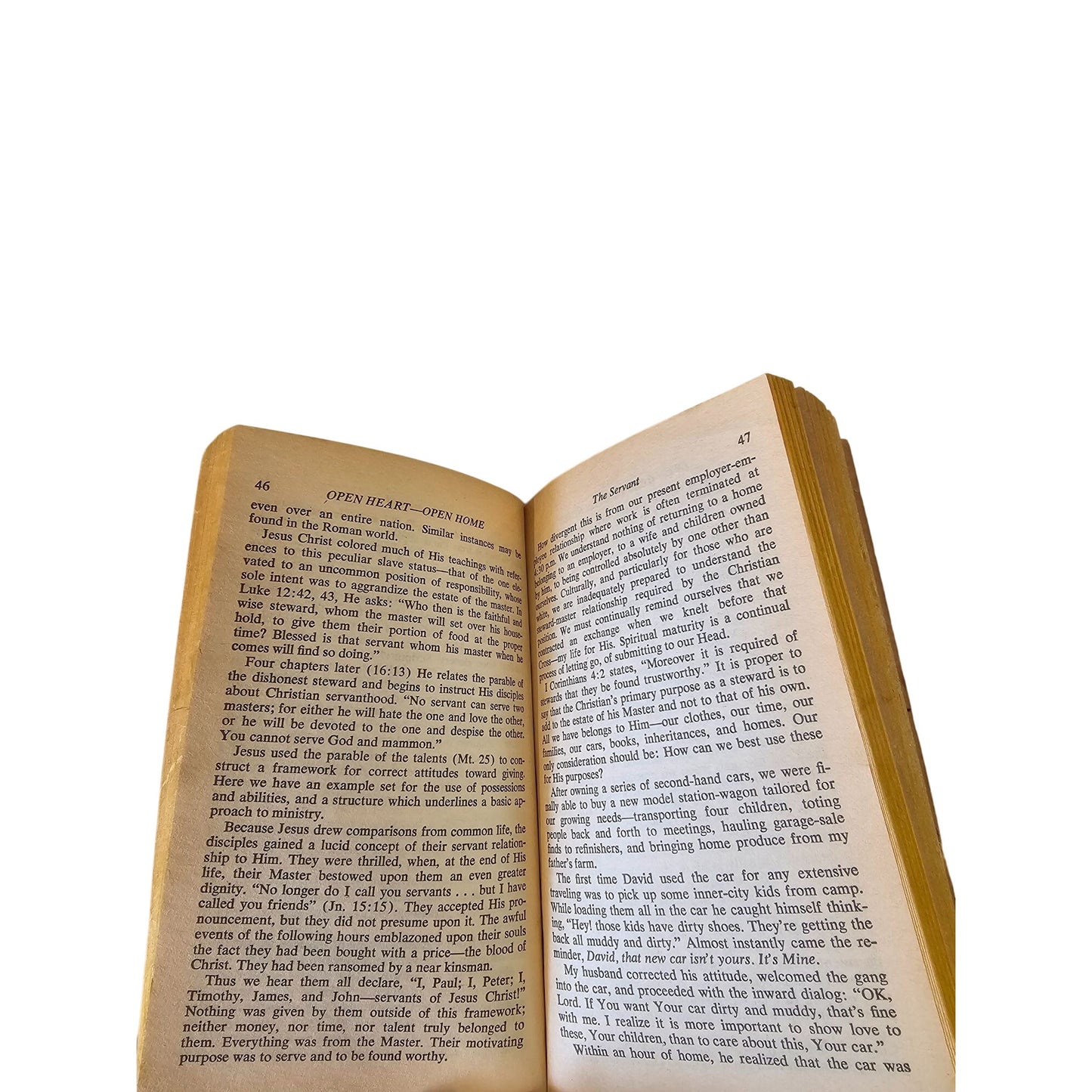 Open Heart Open Home Christian Hospitality Book By Karen Burton Mains Paperback 1976 Vintage Edition