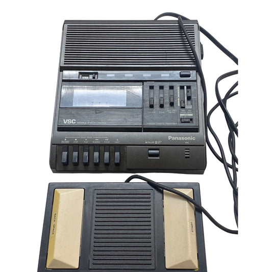 Panasonic VSC RR-830 Standard Cassette Transcriber & RP-2692 Foot Pedal