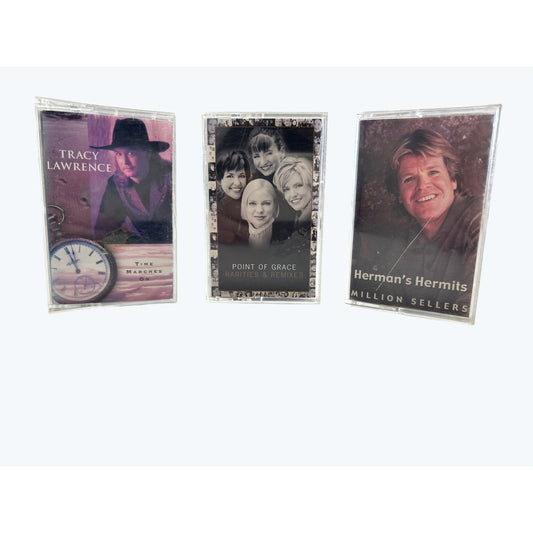 Tracy Lawrence Point Of Grace Hermans Hermits Cassette Tapes Lot Of 3 Music Collectibles