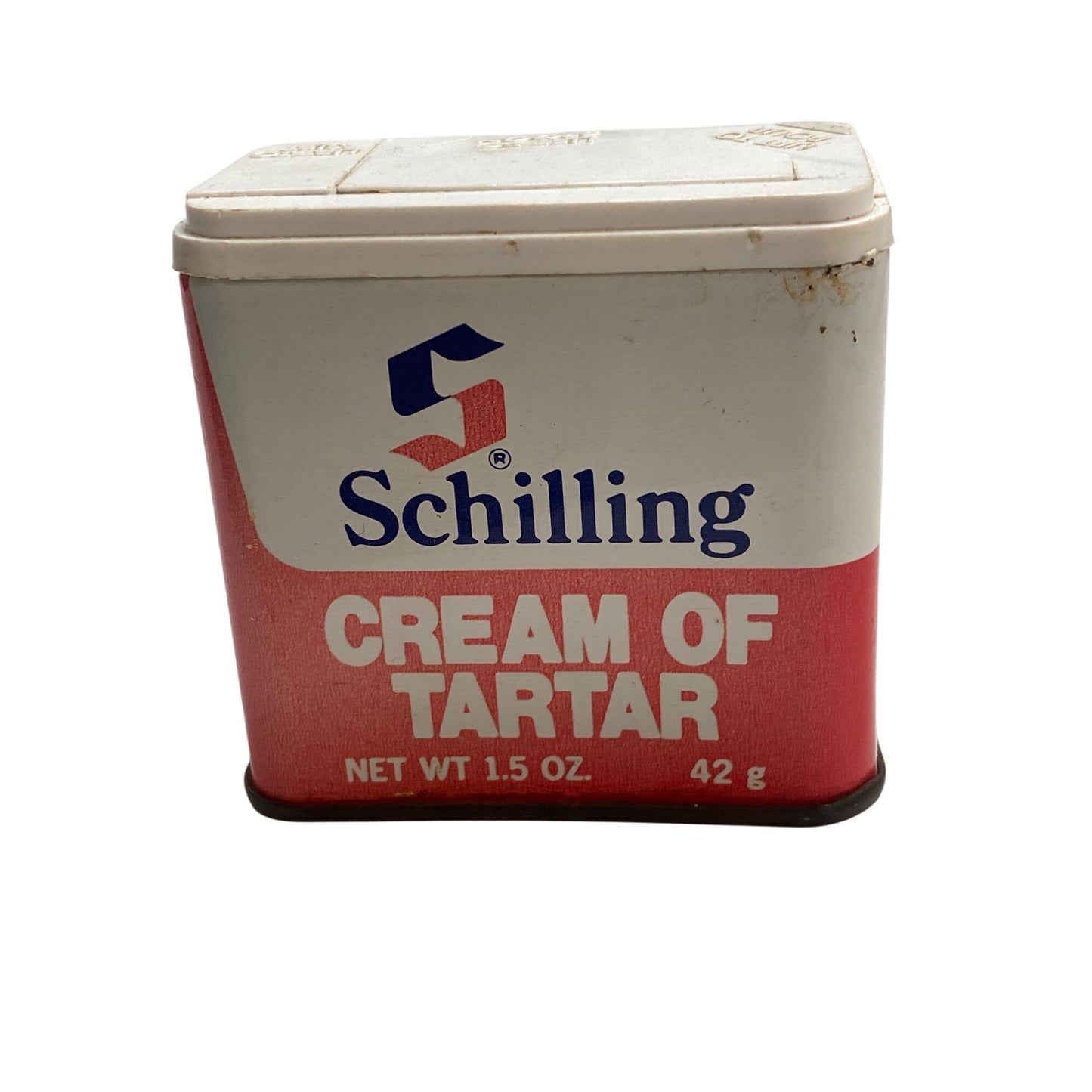 Vintage 1977 Schilling Cream Of Tartar Tin