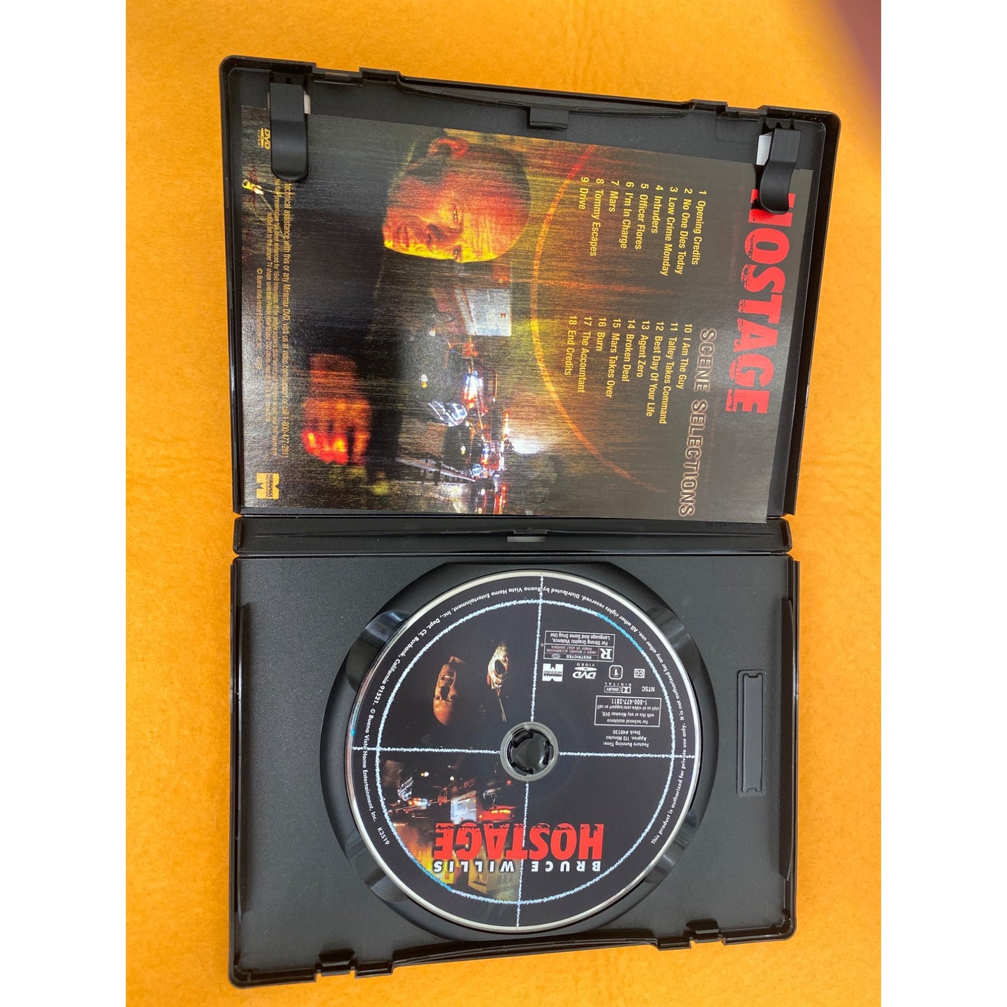 Bruce Willis "Hostage" DVD With Special Features & Scene Selections