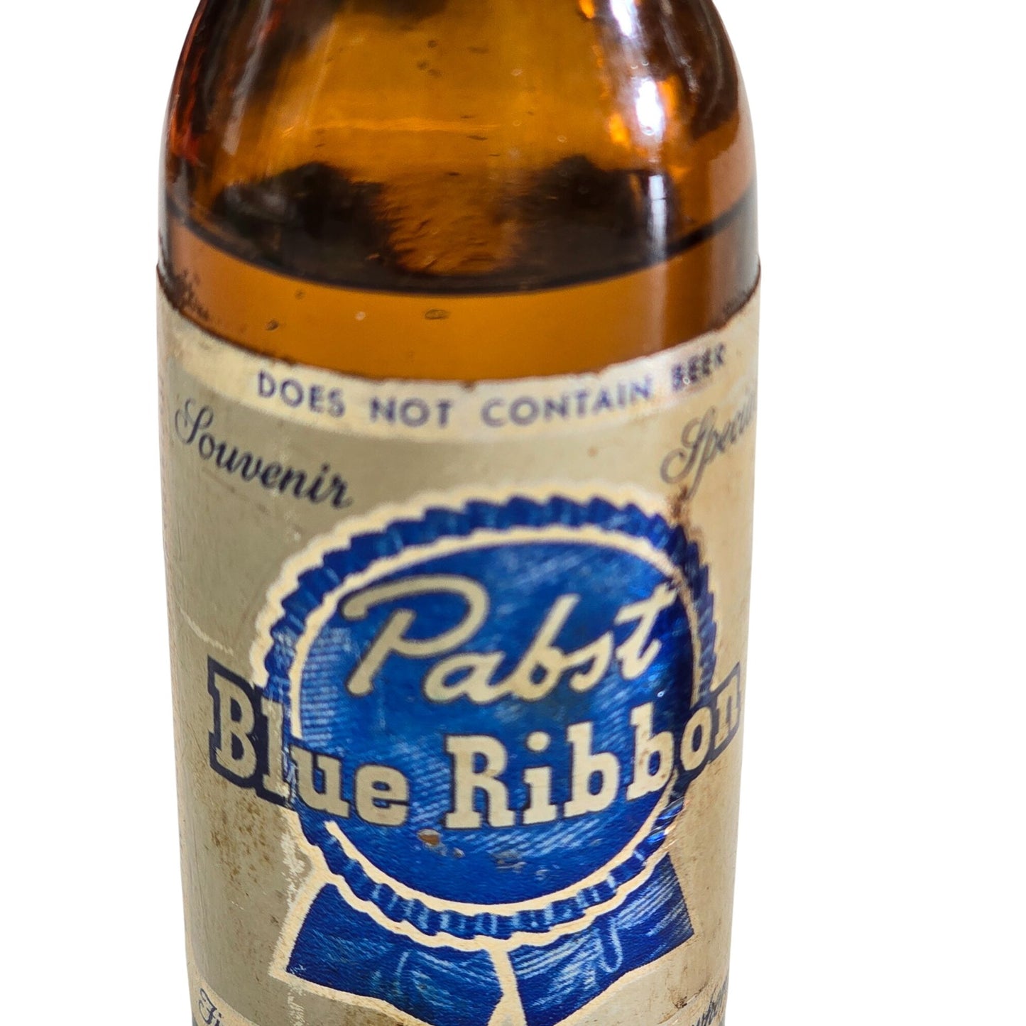 Set Of 2 Vintage Pabst Blue Ribbon Souvenir Bottles