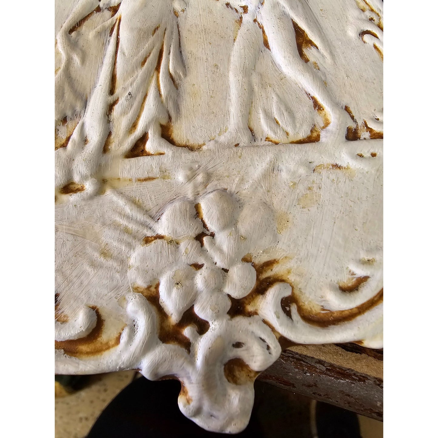 Romantic Bisque Ceramic Relief Plaques – Classical Pair with Cherub-Inspired Ornamentation