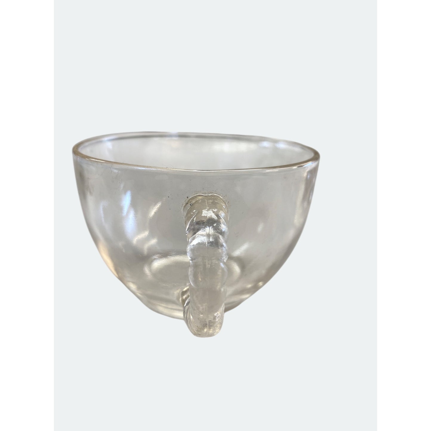 Vintage Clear Glass Snack Plate & Tea Cup Set 3