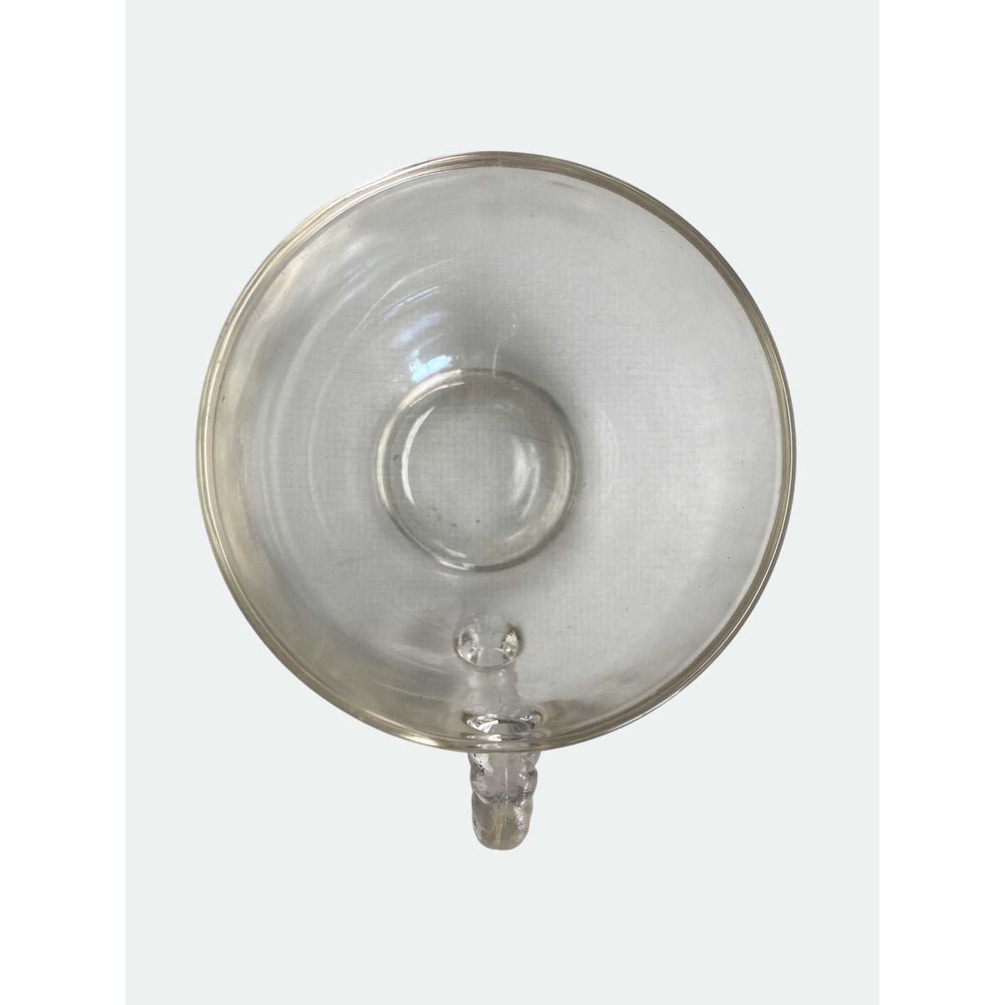 Vintage Clear Glass Snack Plate & Tea Cup Set 3