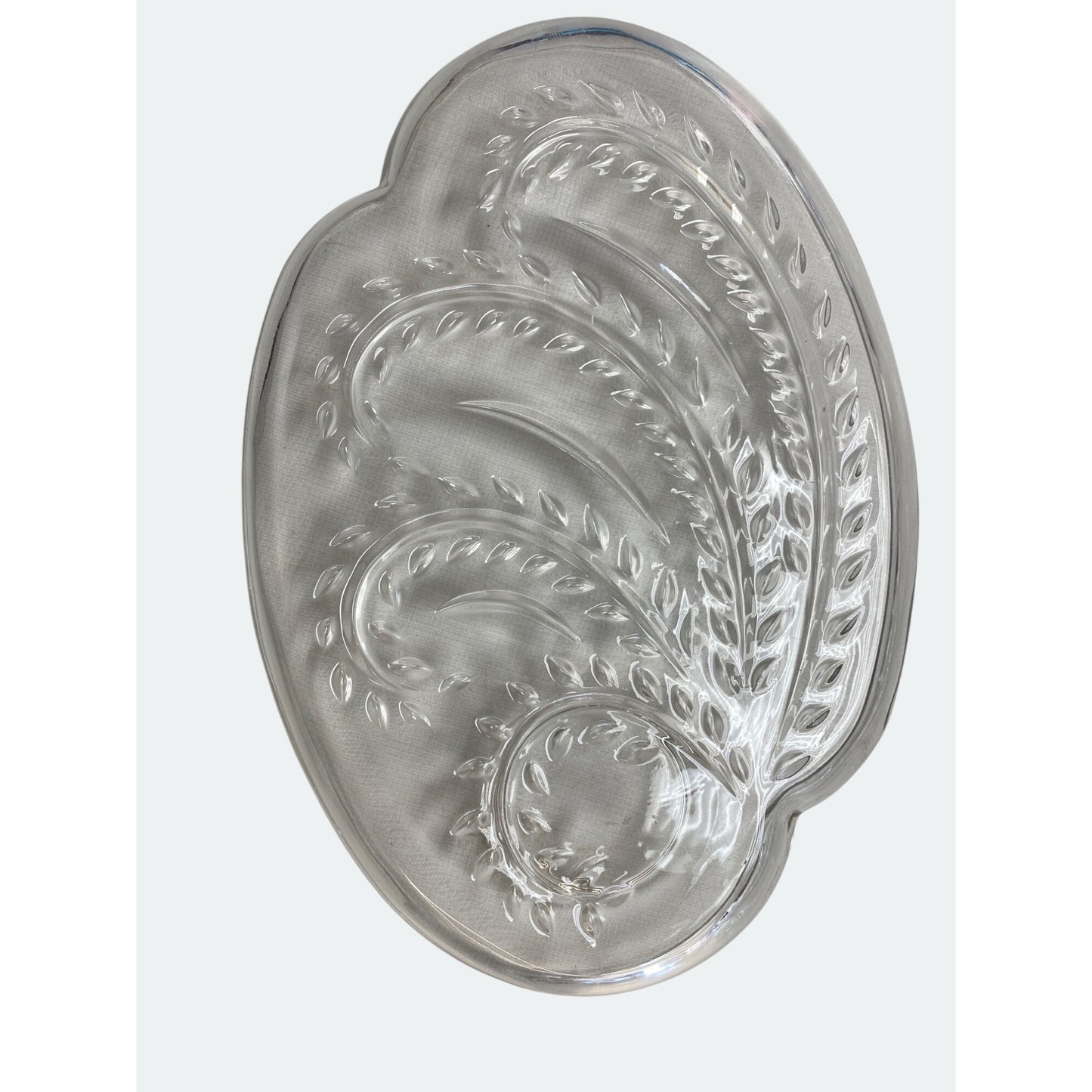 Vintage Clear Glass Snack Plate & Tea Cup Set 3