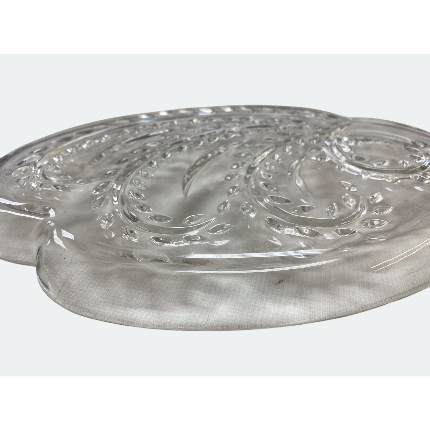 Vintage Clear Glass Snack Plate & Tea Cup Set 3