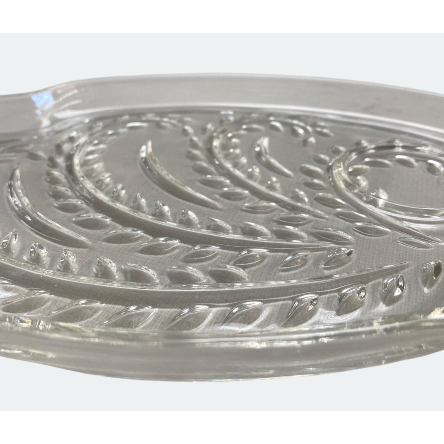 Vintage Clear Glass Snack Plate & Tea Cup Set 3