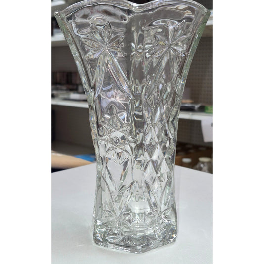 Glass Star Pattern Vase