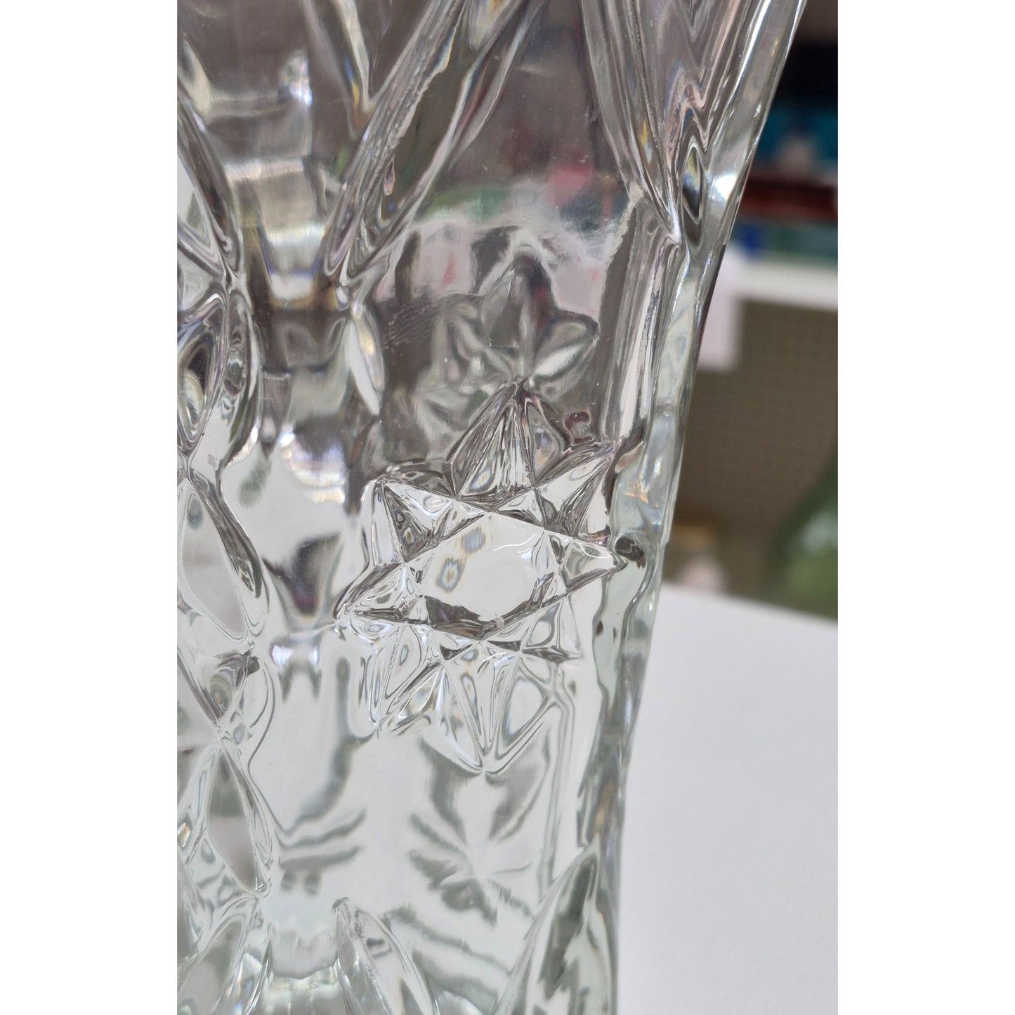 Glass Star Pattern Vase