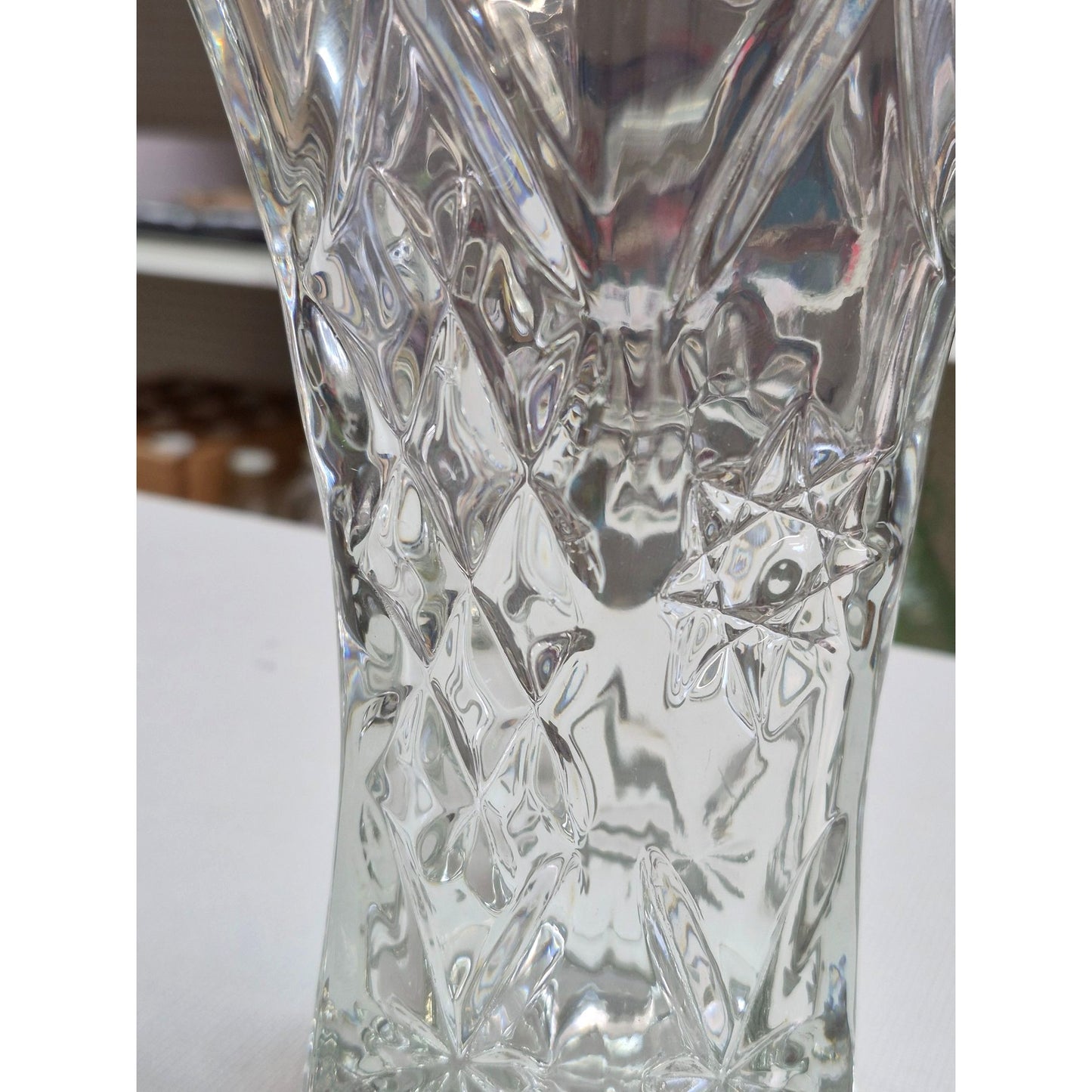 Glass Star Pattern Vase