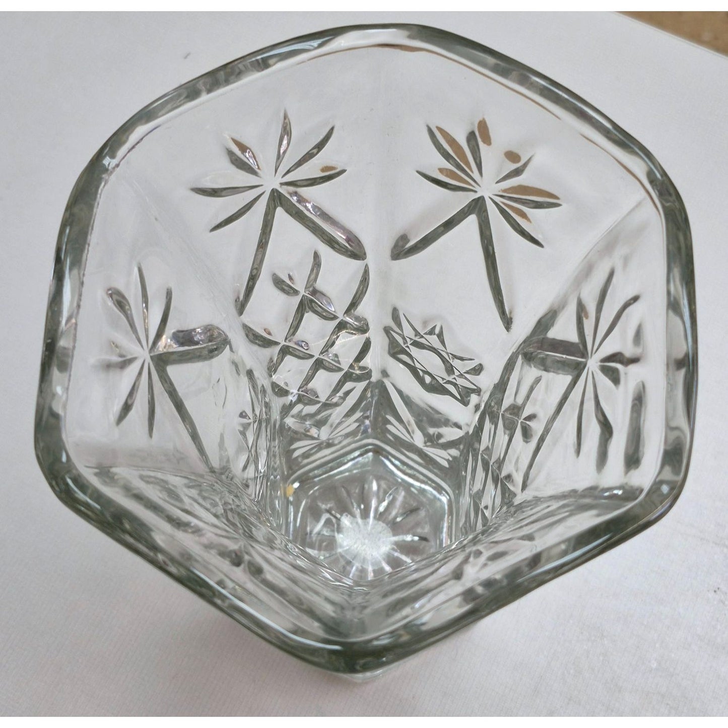 Glass Star Pattern Vase
