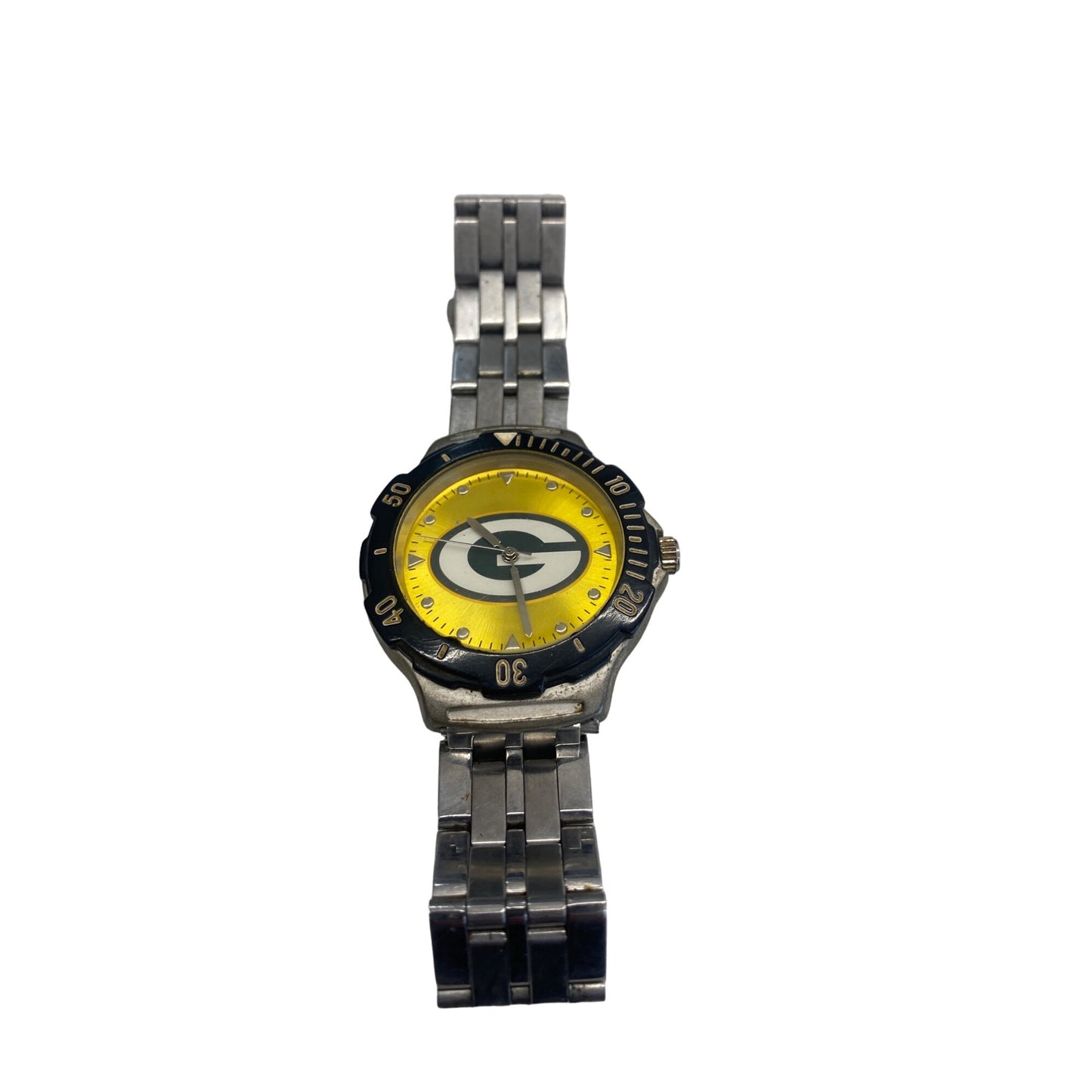 Green Bay Packers Quartz Analog Watch With Stainless Steel Band