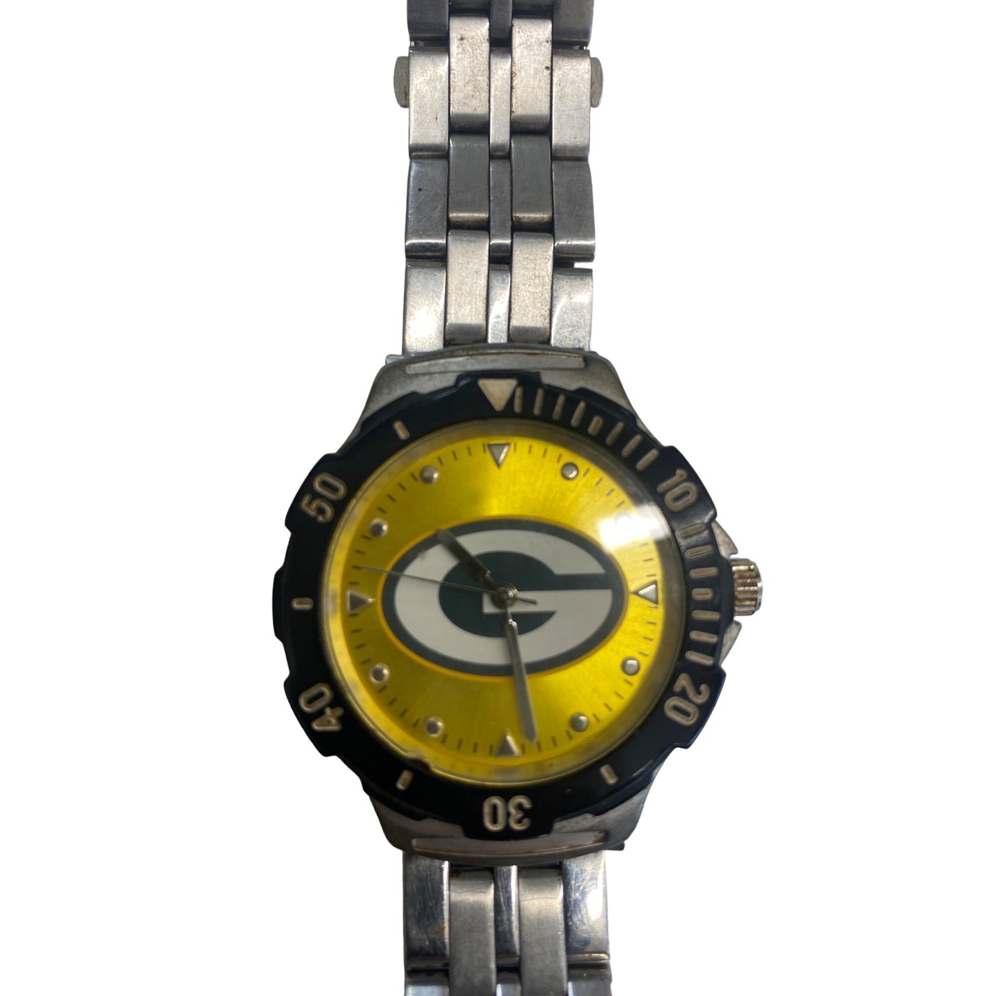 Green Bay Packers Quartz Analog Watch With Stainless Steel Band