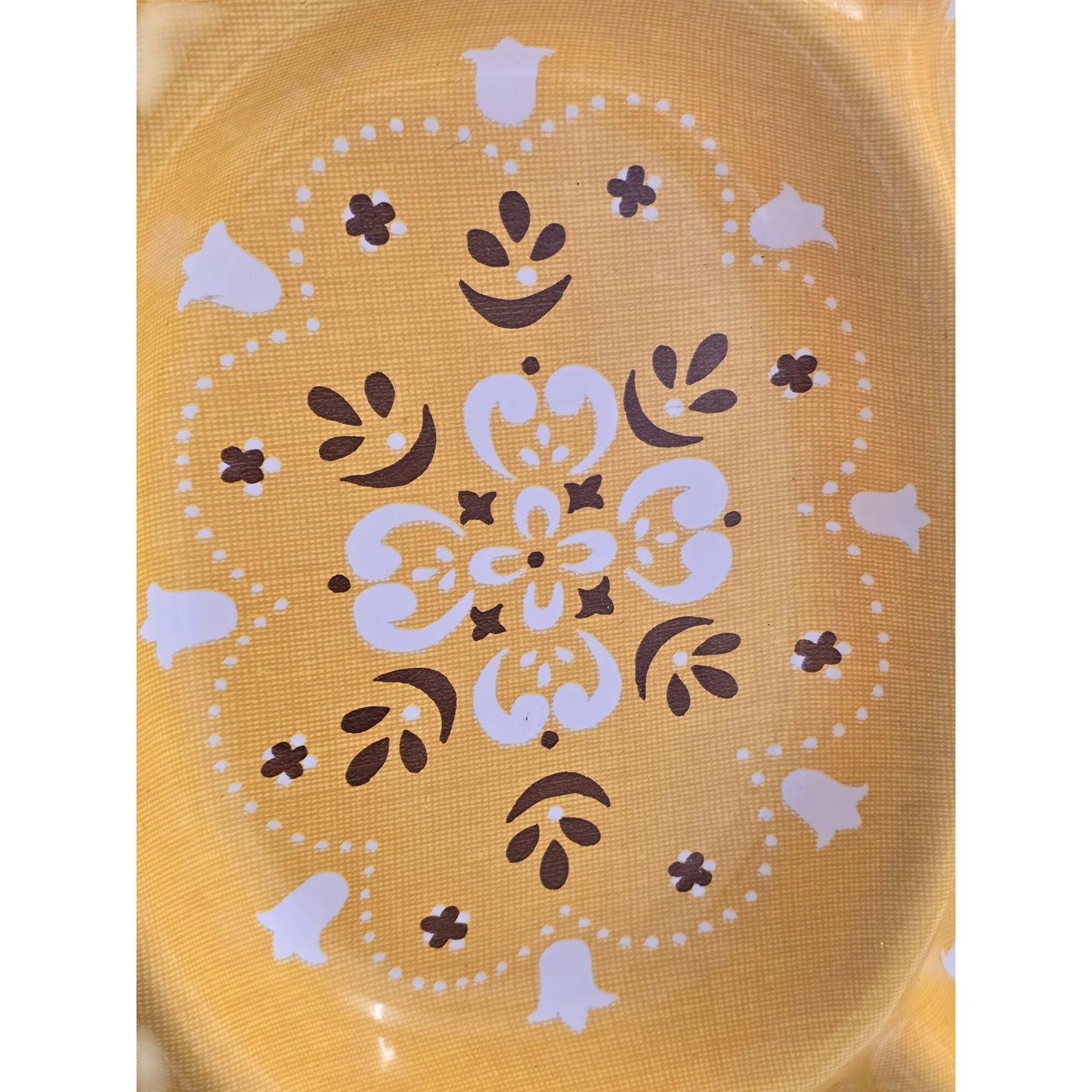 Vintage Yellow Floral Divided Serving Platter