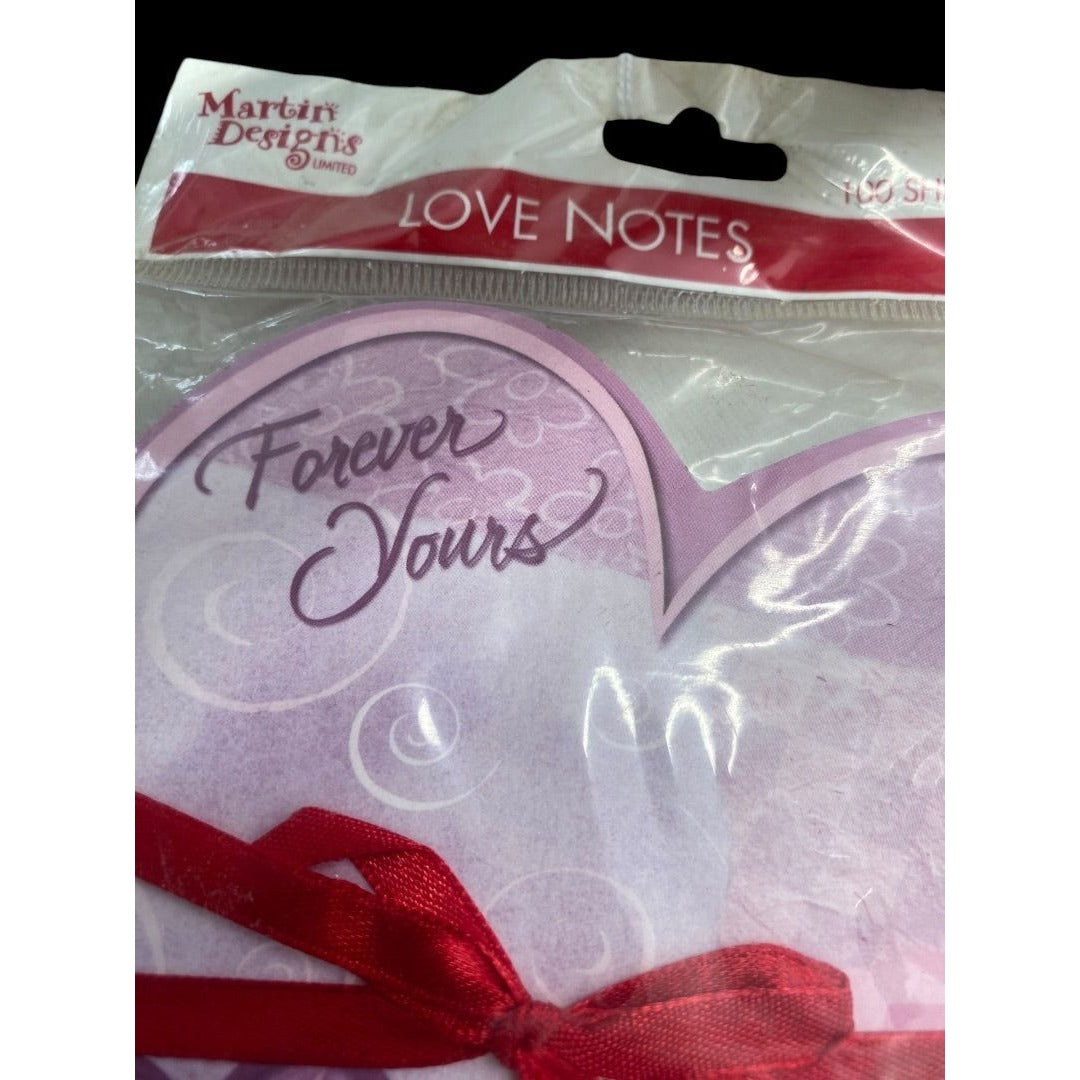 Heart Shaped Note Pad Forever Yours Love Notes 100 Sheets