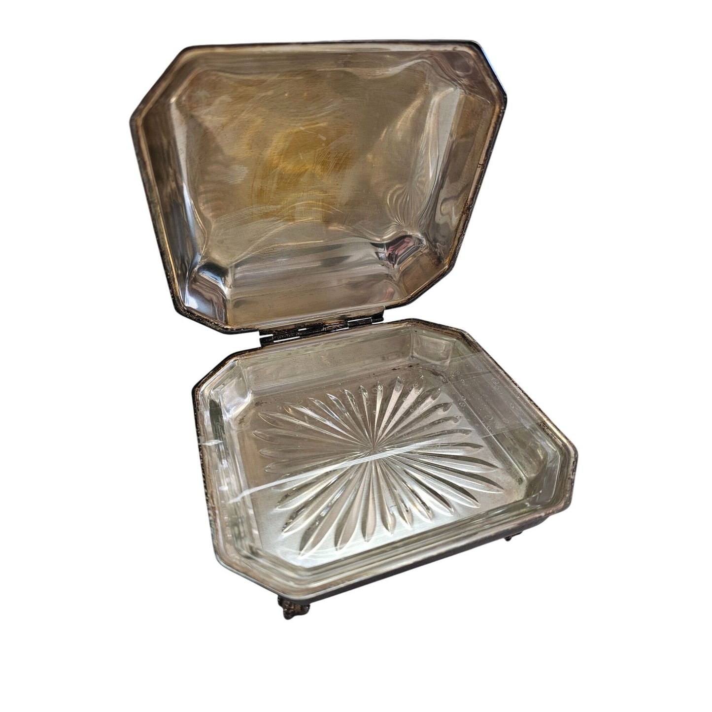 Silver-Plated Footed Dish Silent Butler