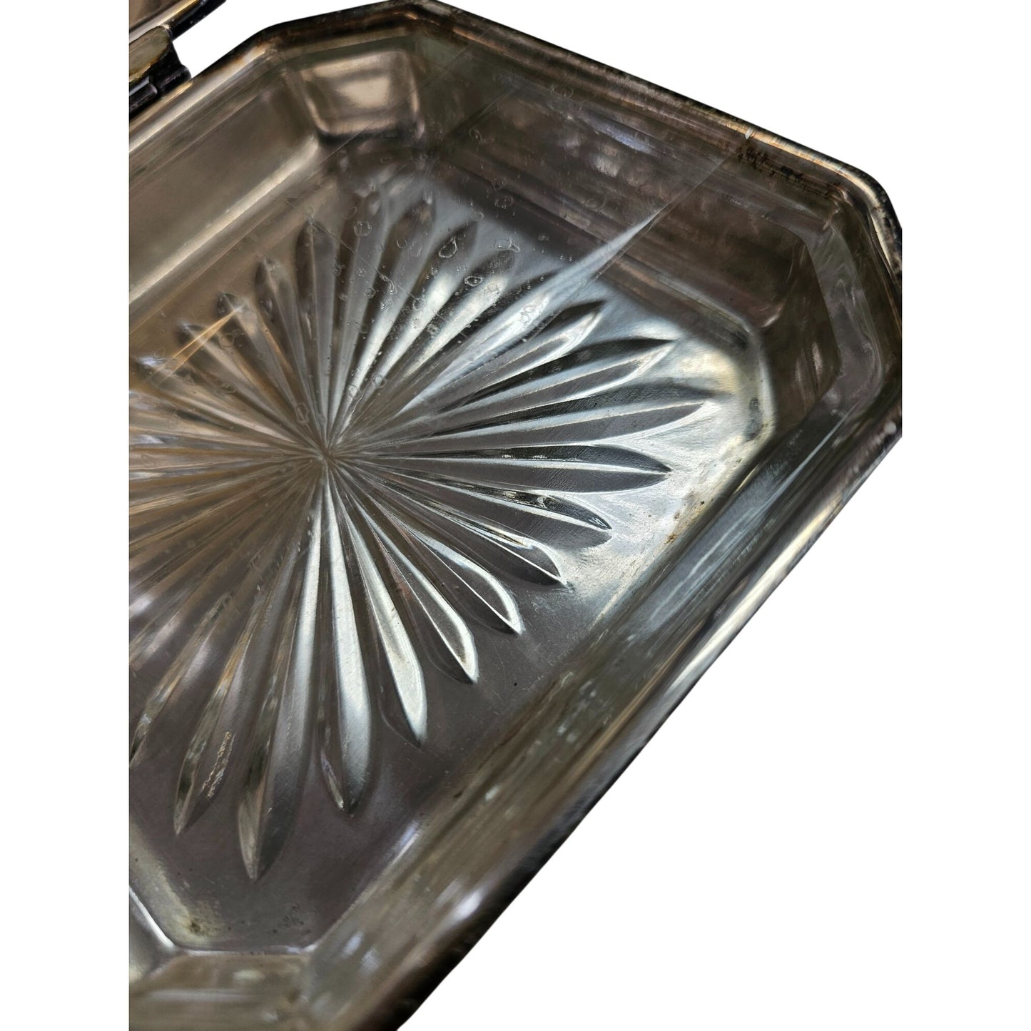 Silver-Plated Footed Dish Silent Butler