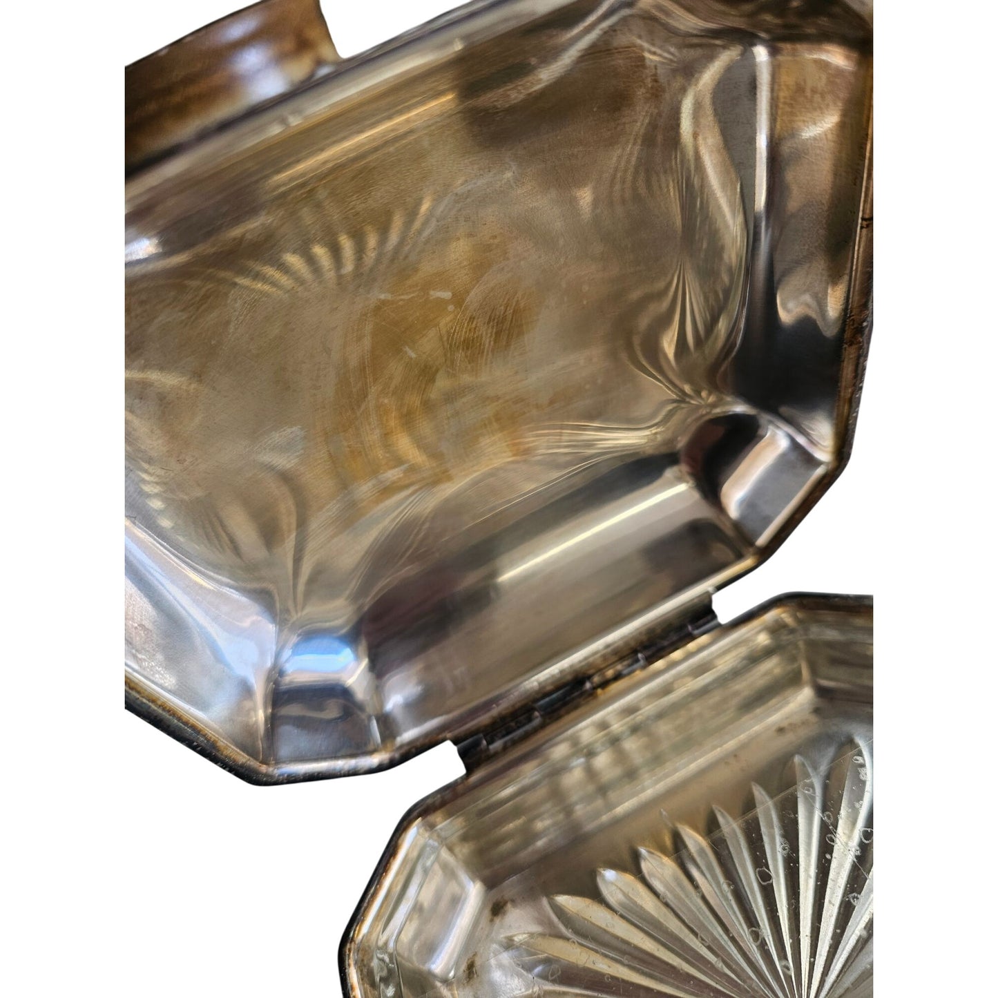 Silver-Plated Footed Dish Silent Butler