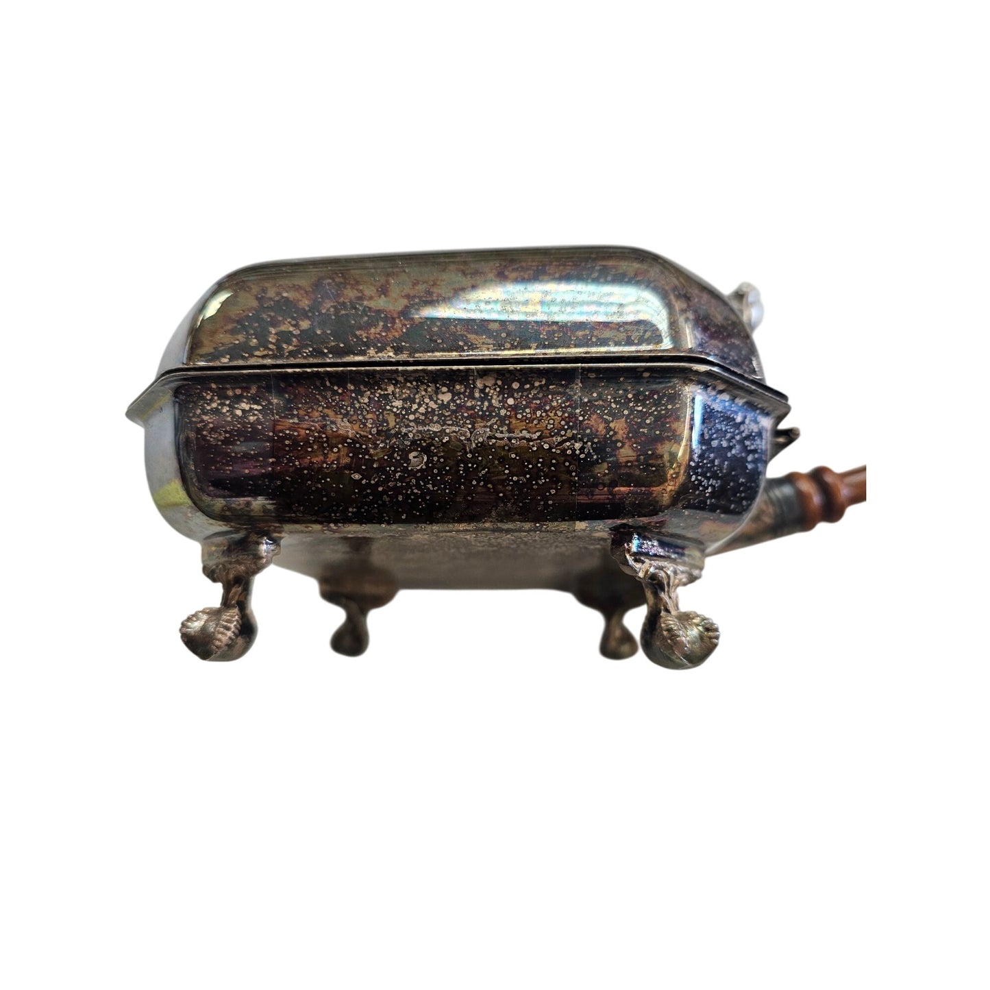 Silver-Plated Footed Dish Silent Butler