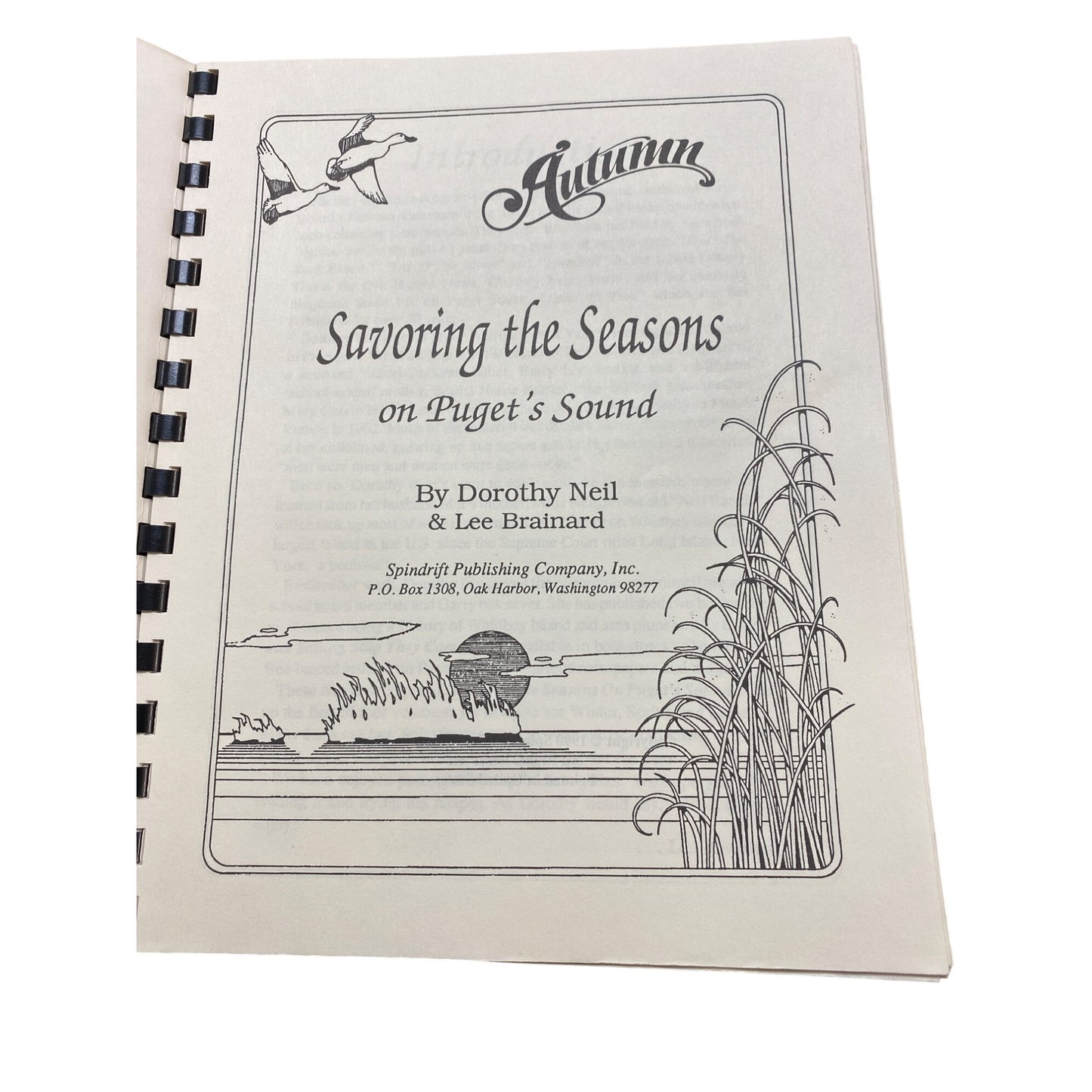 Autumn Savoring The Seasons On Puget Sound Cookbook By Dorothy Neil & Lee Brainard Spiral-Bound 1990