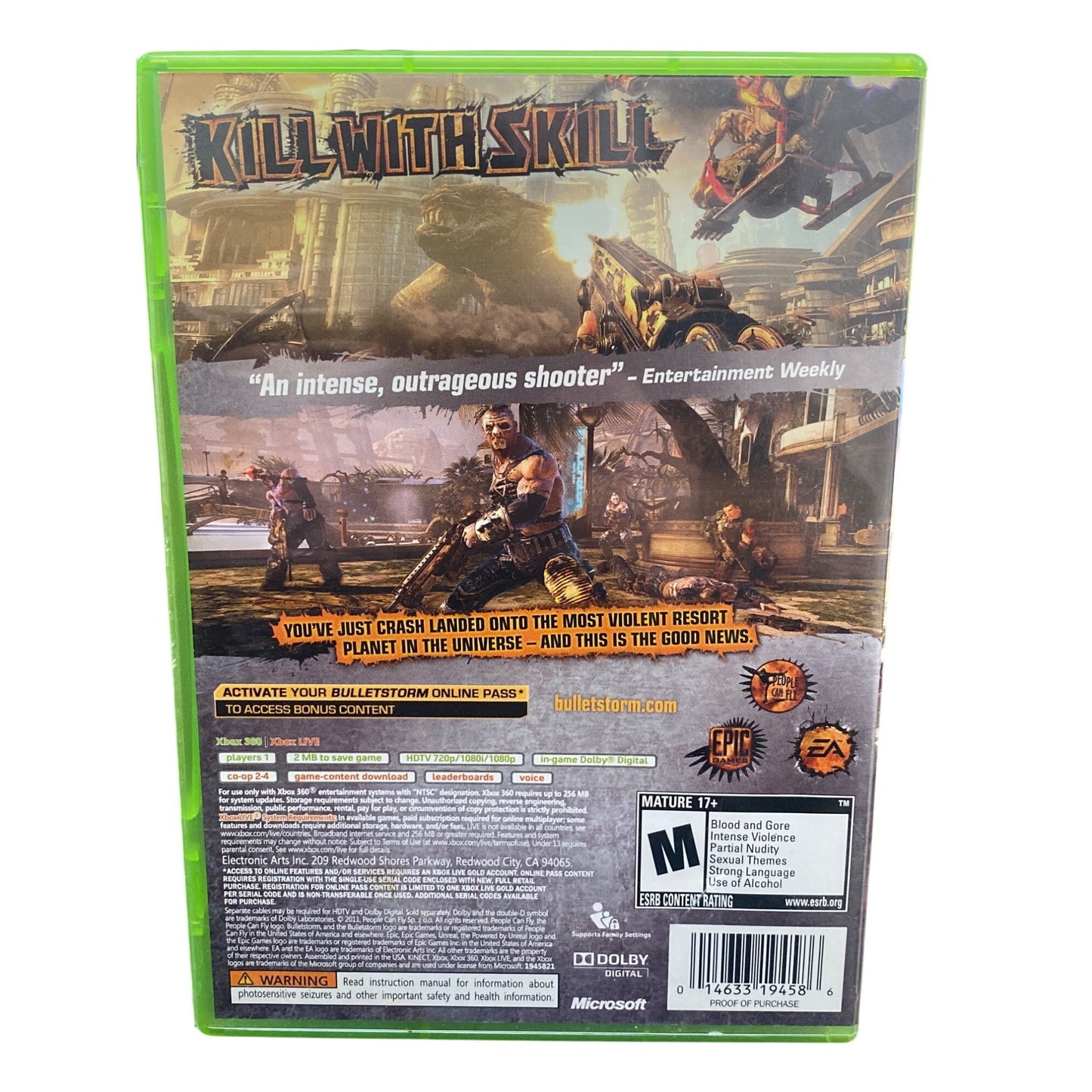Bulletstorm Xbox 360 Video Game