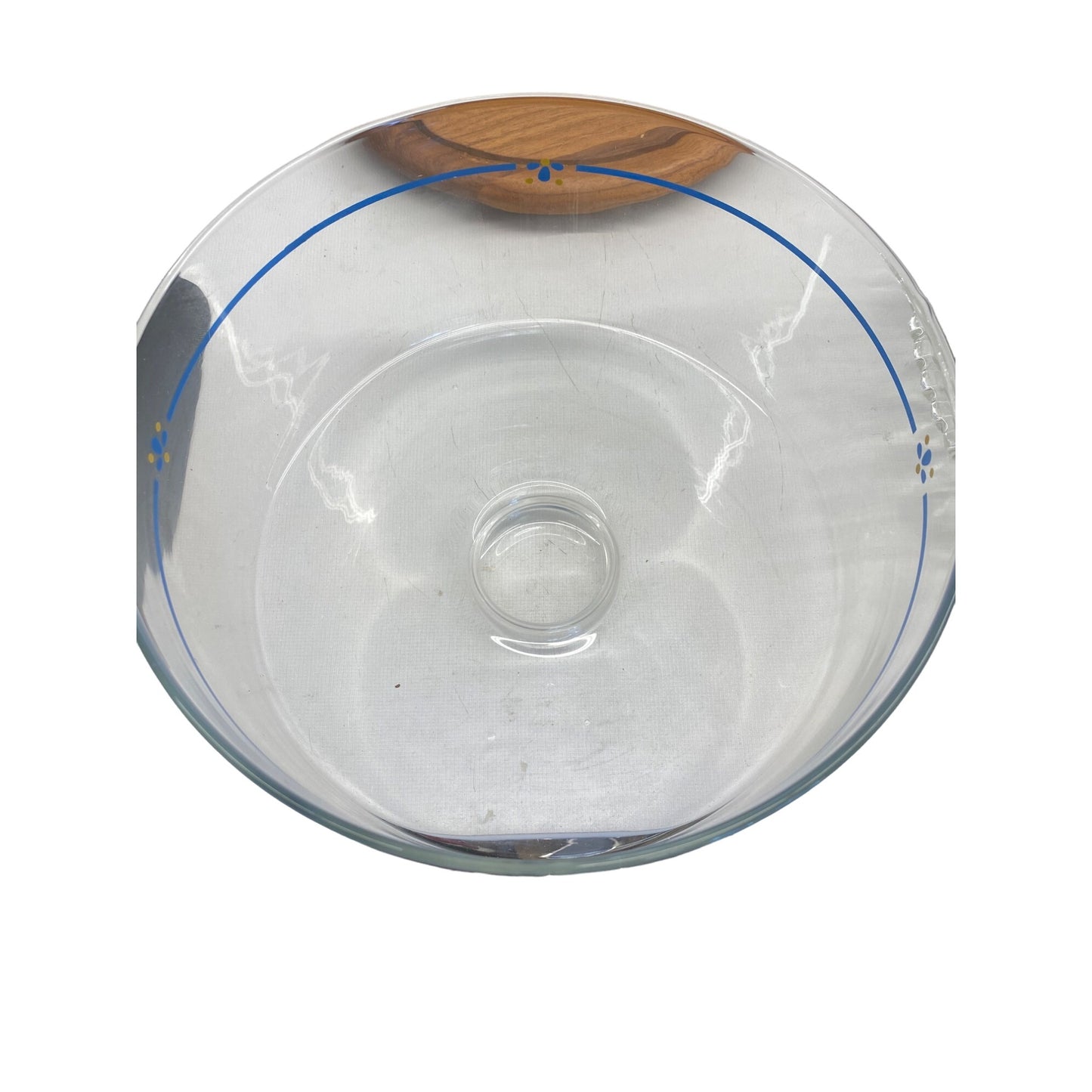 Vintage Goodwood Teak & Glass Cake Stand With Dome Lid