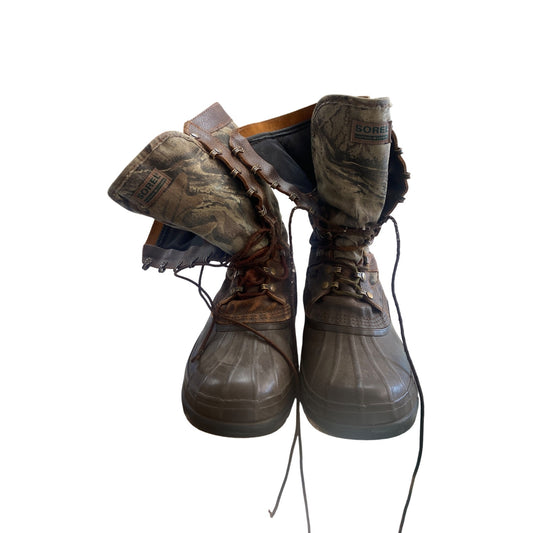 Sorel Mens Insulated Waterproof Camouflage Winter Boots Size 12