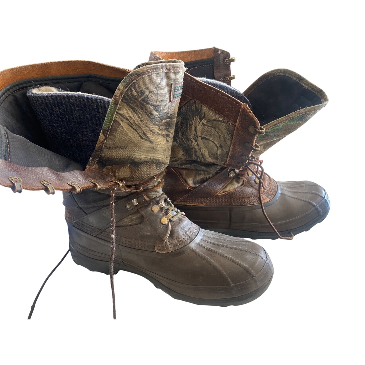 Sorel Mens Insulated Waterproof Camouflage Winter Boots Size 12