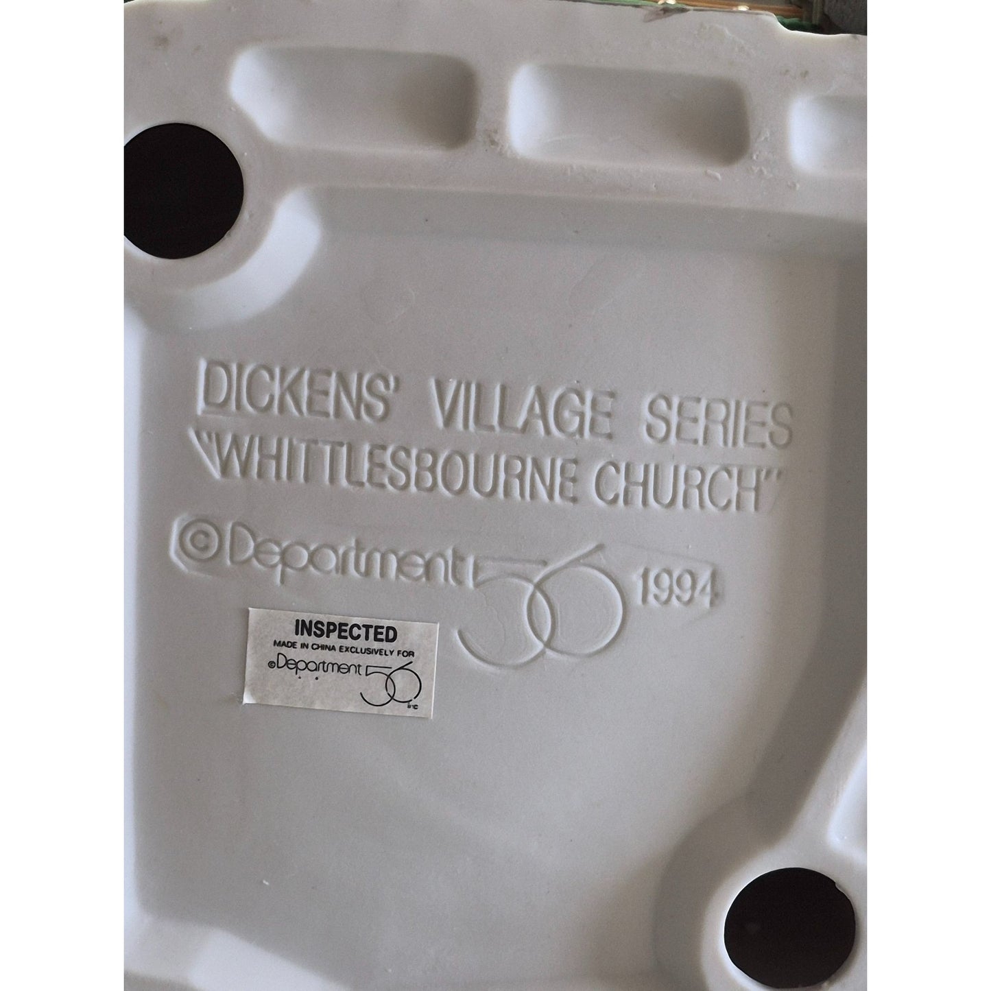 Department 56 Dickens 1994 Village Series "Whittlesbourne Church" Heritage Collection Lighted Building