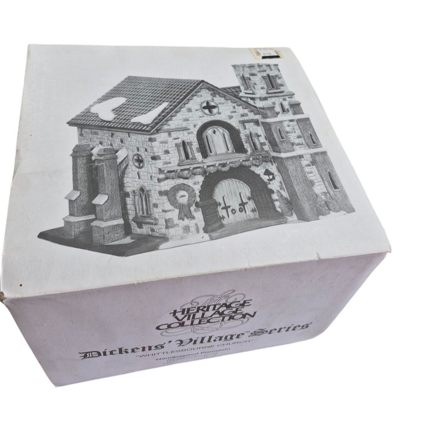 Department 56 Dickens 1994 Village Series "Whittlesbourne Church" Heritage Collection Lighted Building