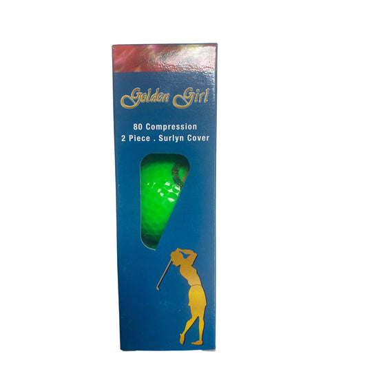 Titanium Golden Girl Golf Balls 80 Compression 2-Piece Surlyn Cover For Women